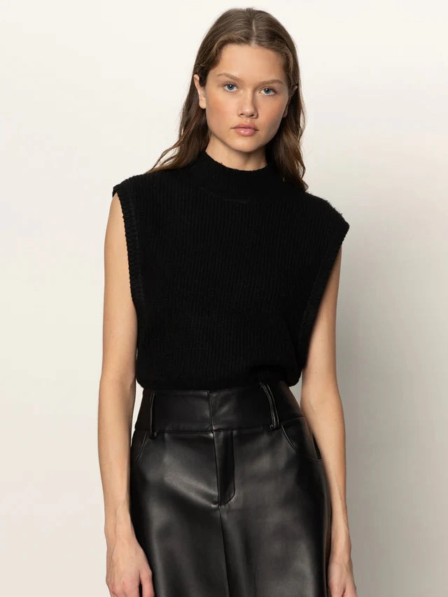 LightweightLayeredFabric Sanctuary City Sweater Shell in Black