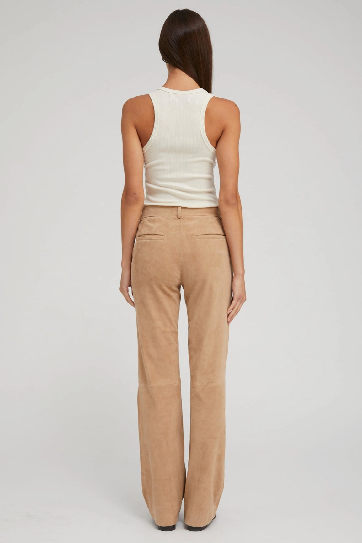 Perfect Length Sand Suede Classic Trousers