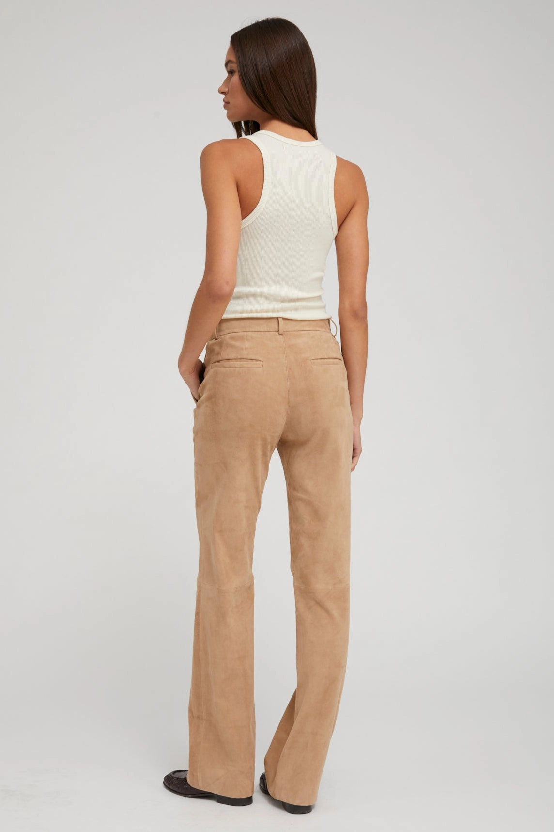 Basic Stretch Chilly Weather Comfort Sand Suede Classic Trousers