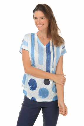 Petal Sleeve Architecture Sandra Short Sleeve Slub Knit Top