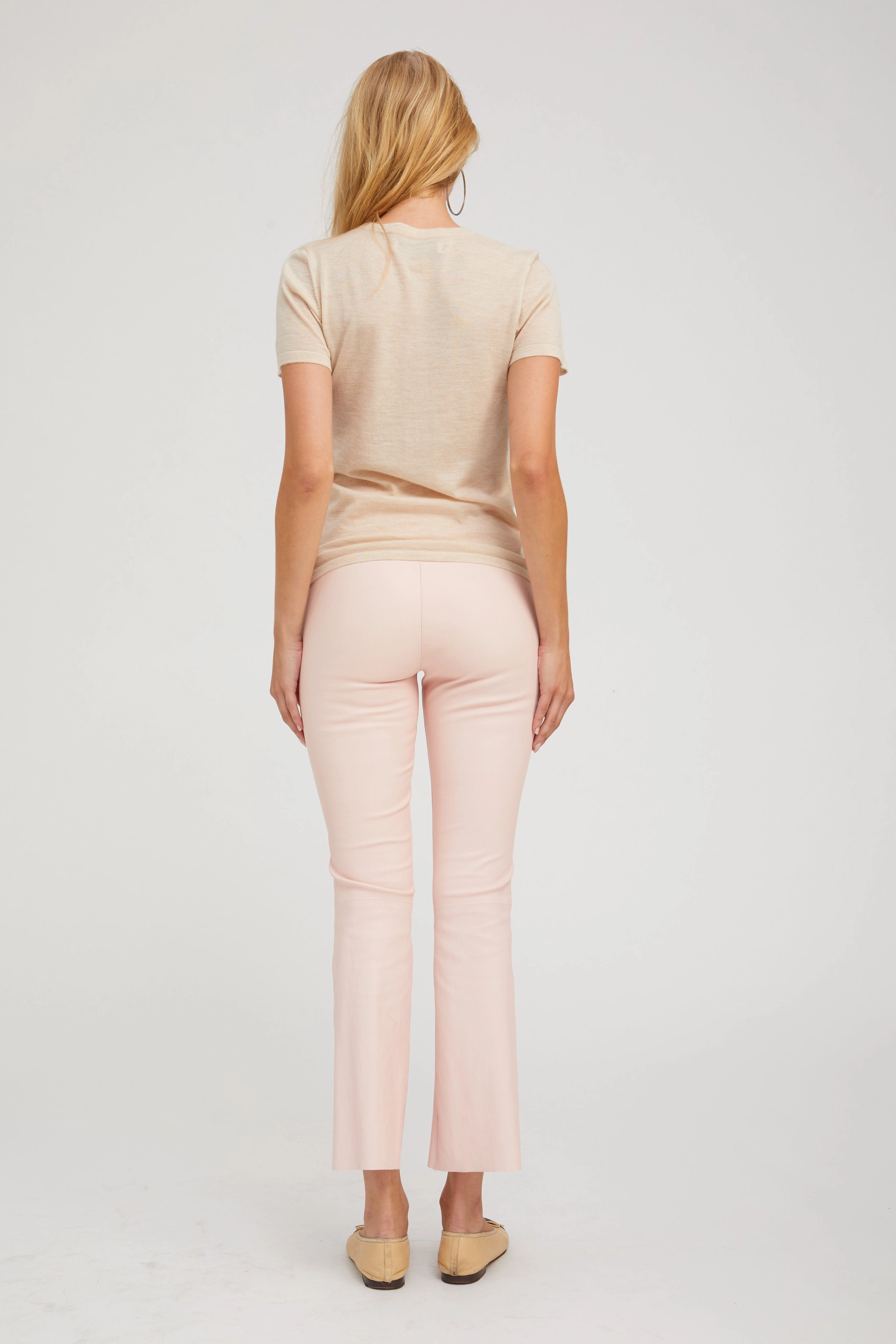 Sandstone Ultra Fine Cashmere Tee Ultrasoft Inner Lining