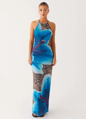 Sandy Siren Maxi Dress - Cheetah Floral Lightweight Wear Trendy floral dress