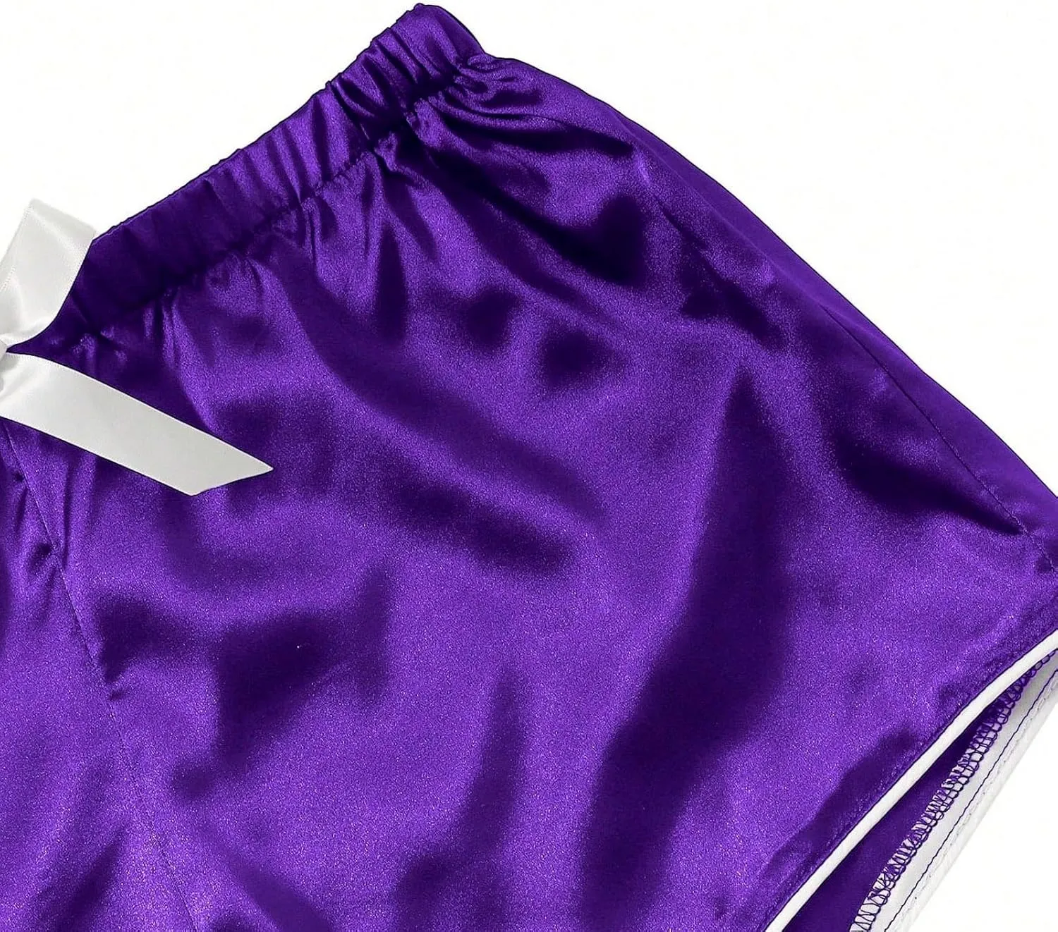 Satin Pajamas for Women Short Sleeve Button Down Shorts Pj Sets Christmas Pajamas Set Soft Comfy Loungewear