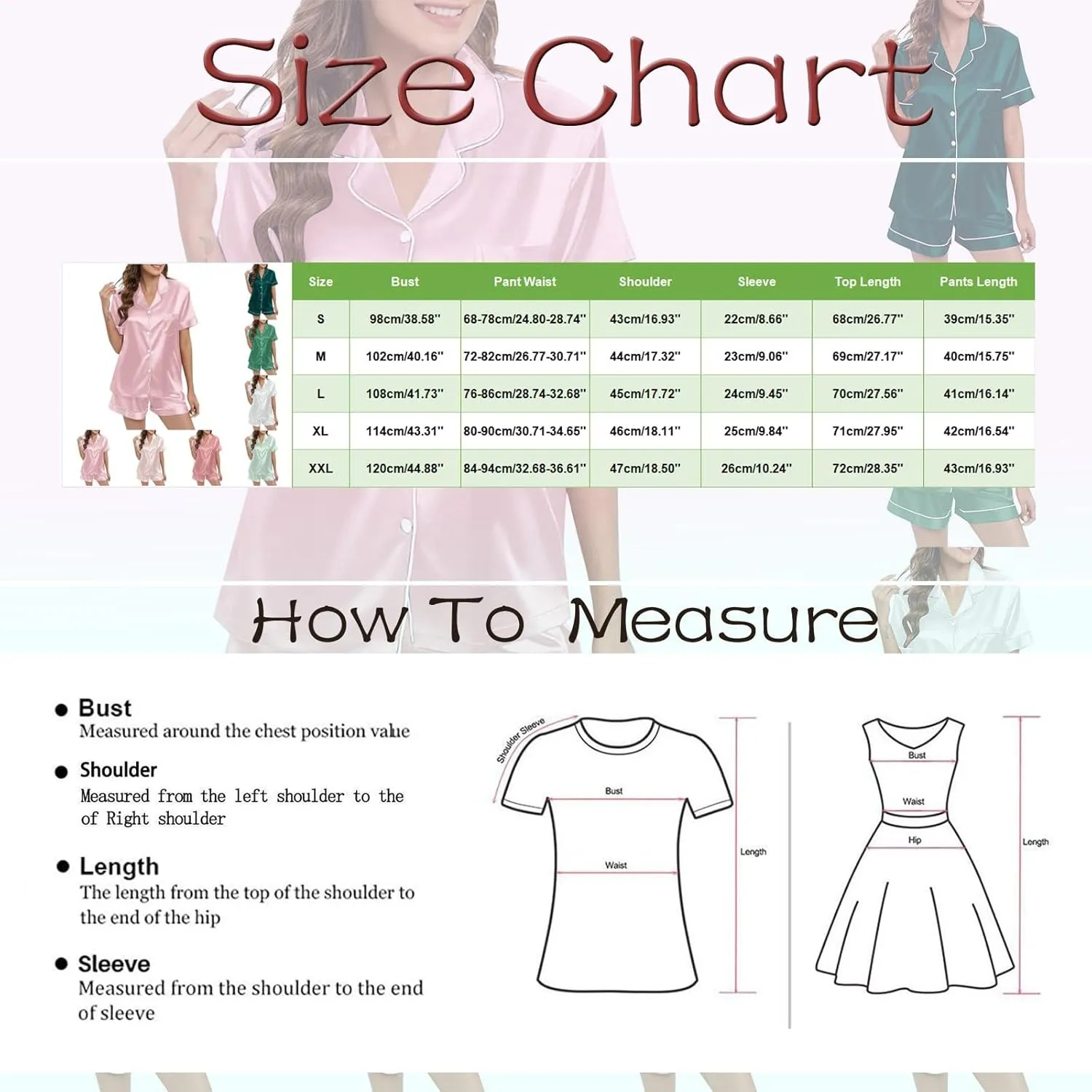 Satin Shorts Pajama Set for Women Button Down Sleepwear Soft Silk Pajamas Loungewear Summer Short Sleeve Top Pjs Sets
