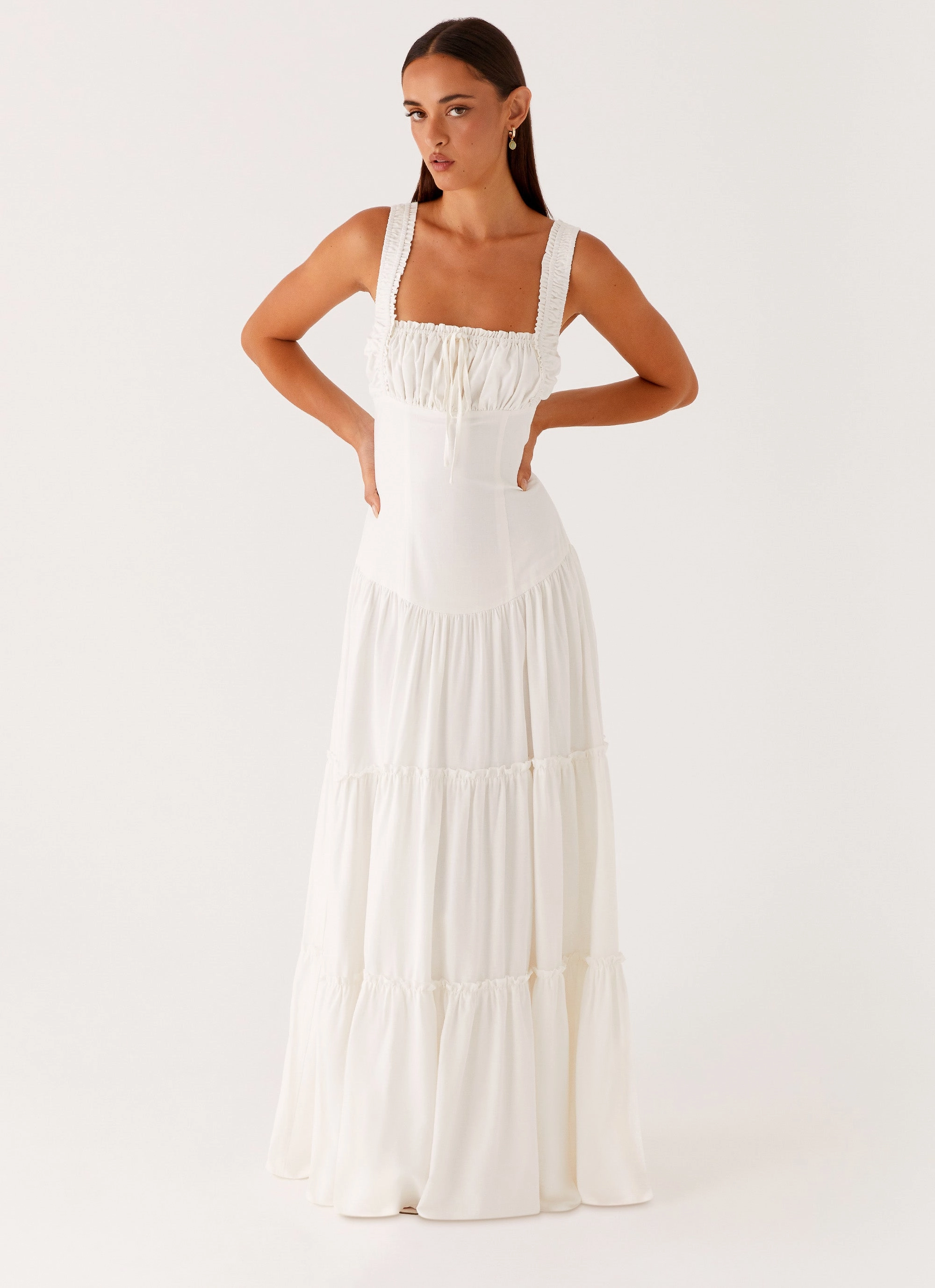 Esme Maxi Dress - White Smile Feel Smart Layer