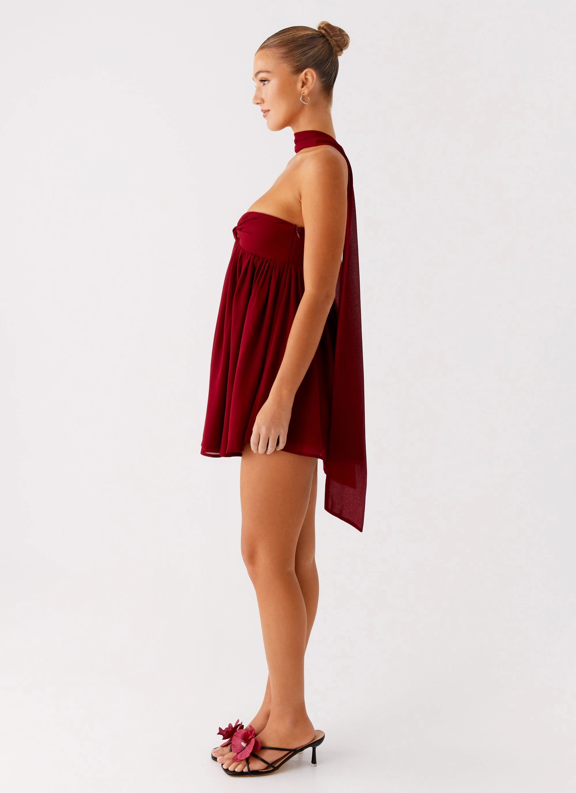 Saturn Mini Dress - Maroon Shape Retention