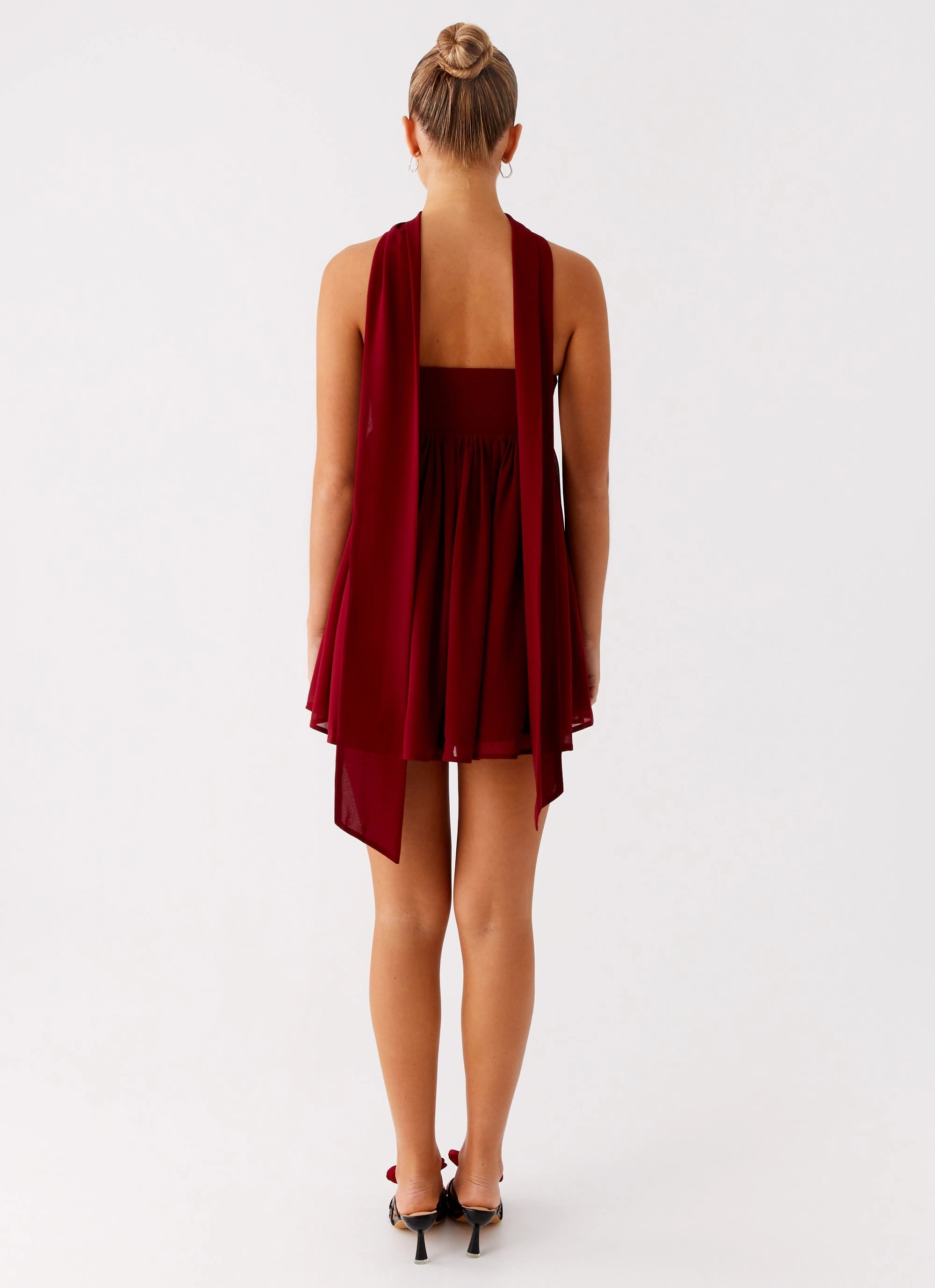Trendy Comfort Saturn Mini Dress - Maroon