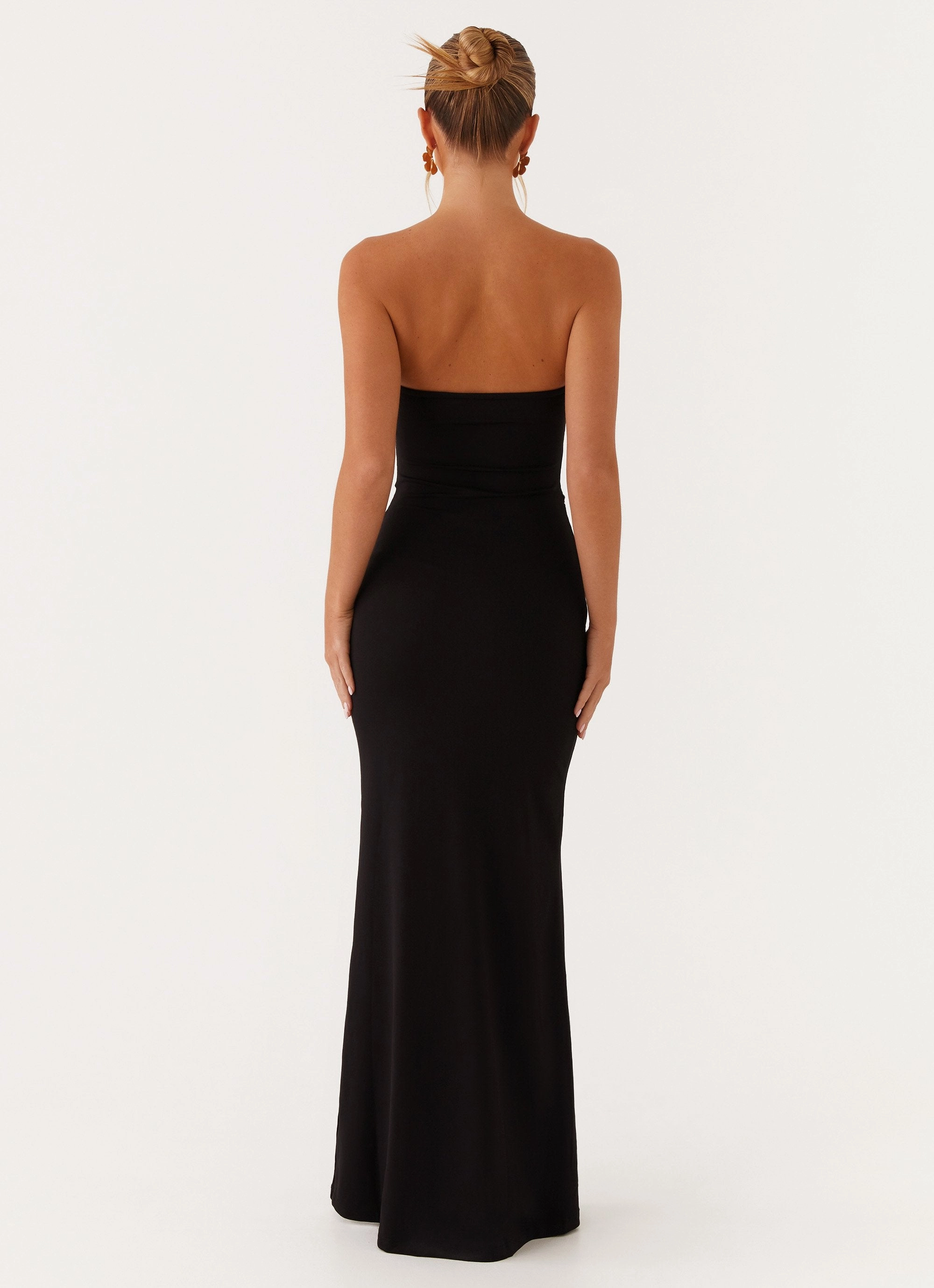Cotton Skin Wide Swing Save Me Maxi Dress - Black