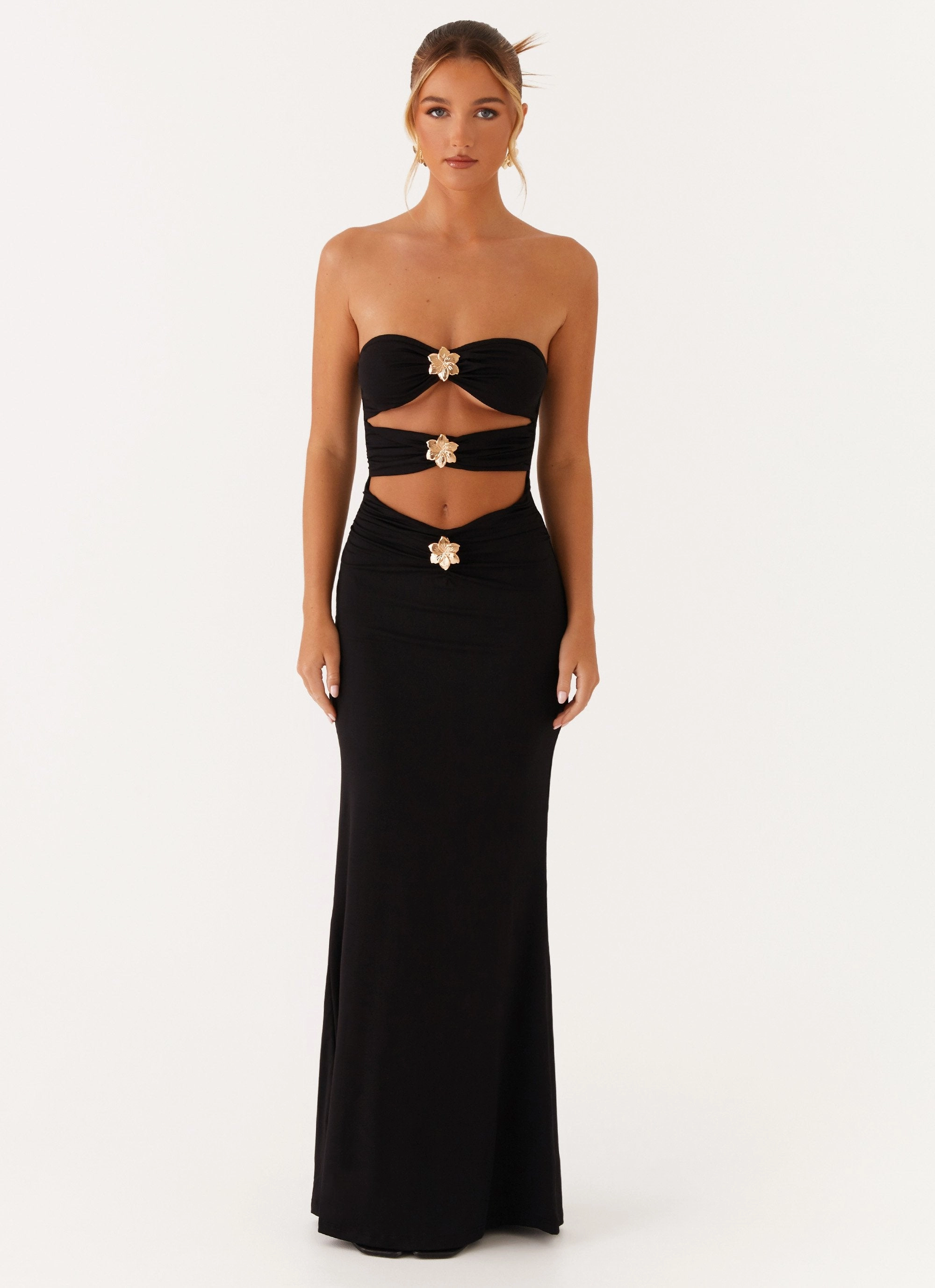 Save Me Maxi Dress - Black Villa Light