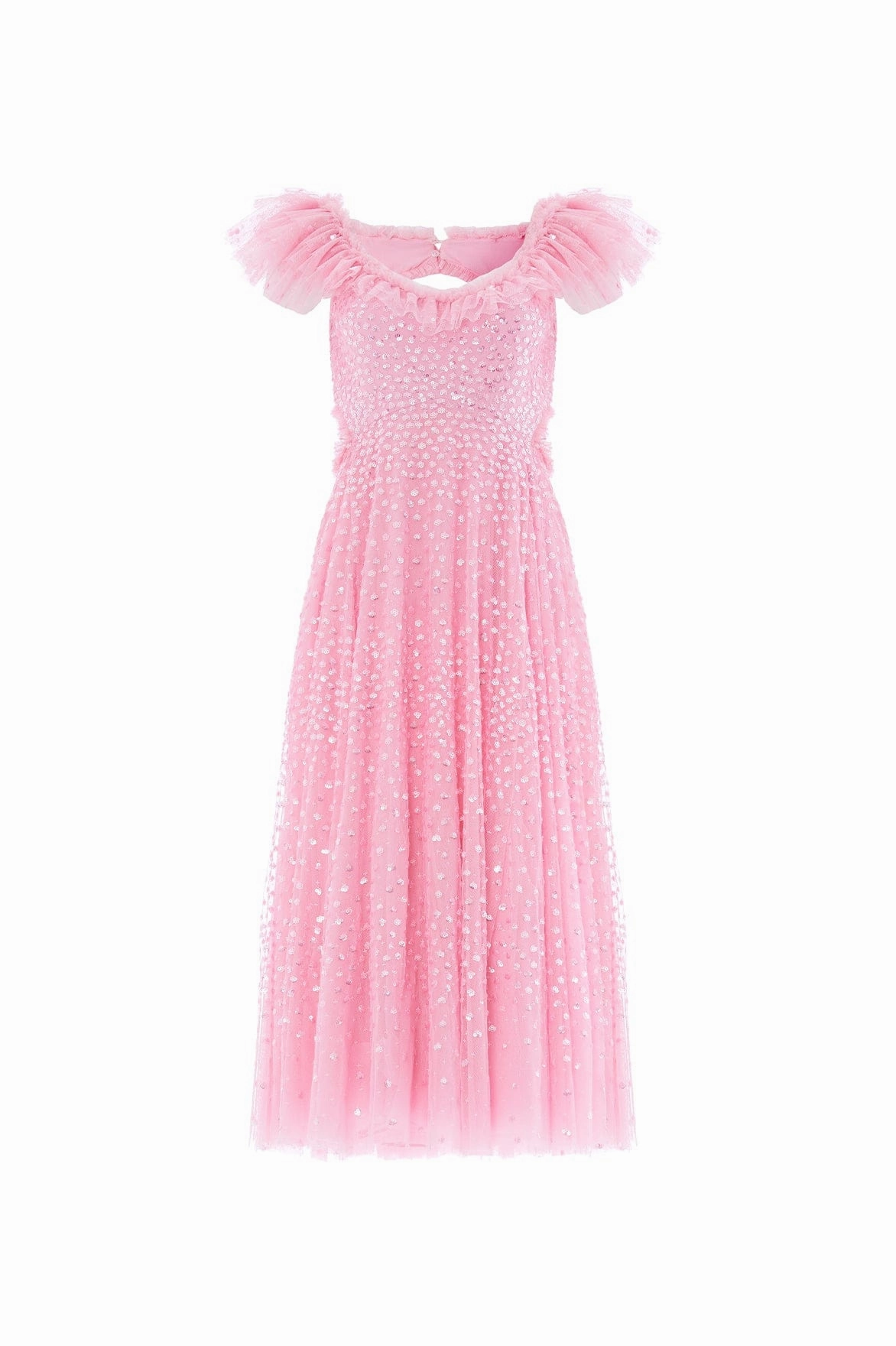Scatter Dot Ruffle Backless Ballerina Dress Comfy and Elegant Smart and Relaxed