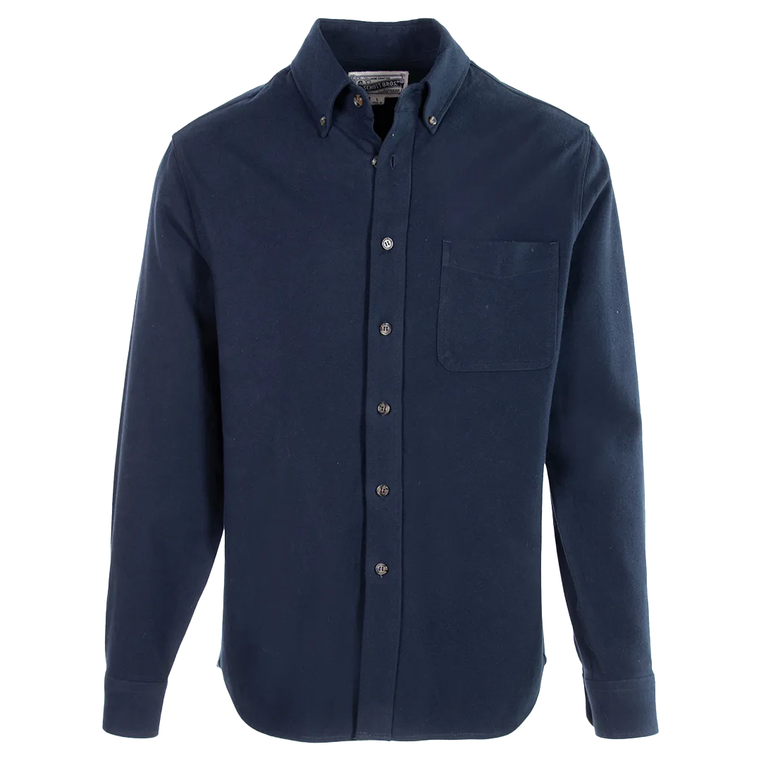 Schott NYC - Cotton Flannel Shirt - Navy