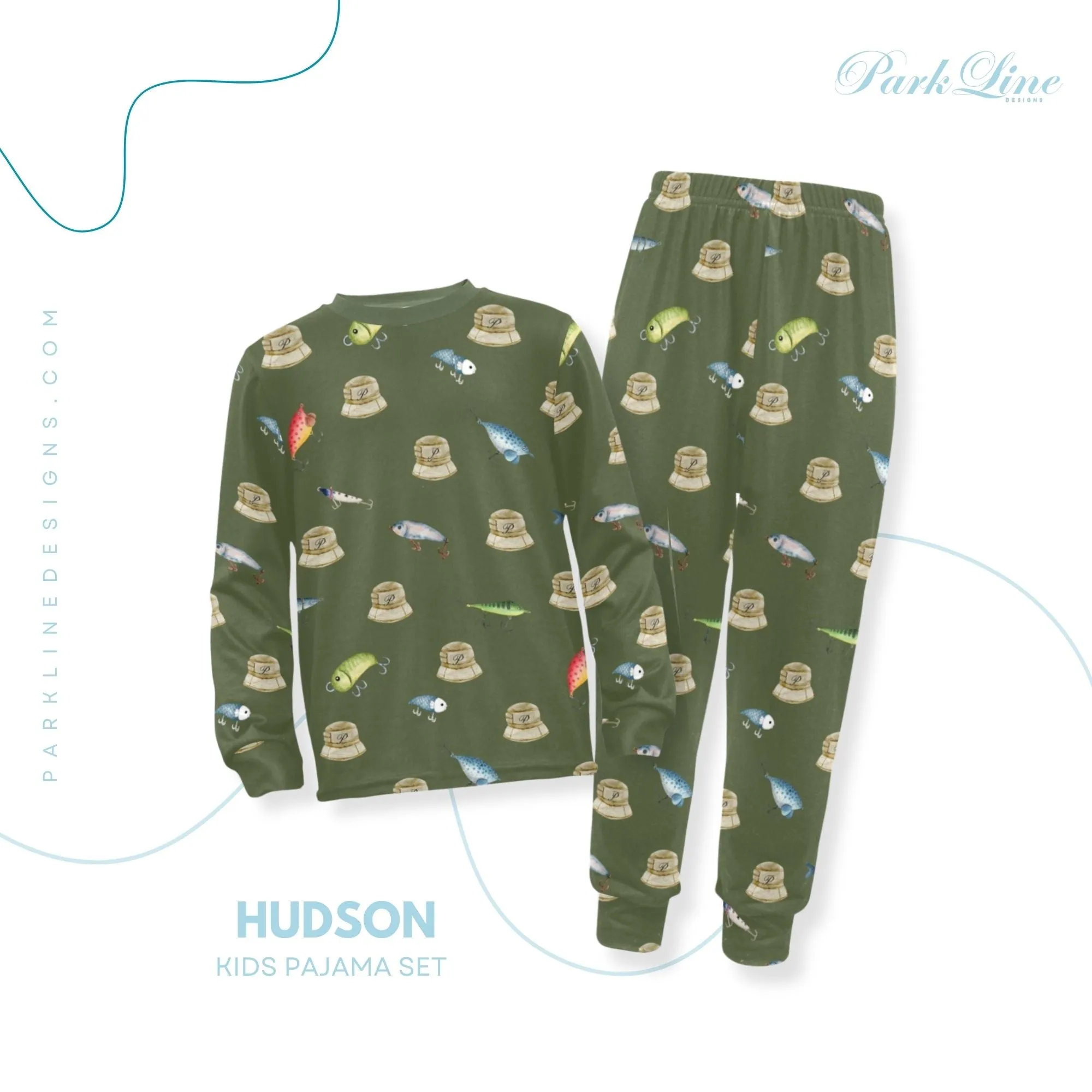 Sea Friends Boys' Pajama Set | Marine-Themed Design | Crew Neck Long Pajama Set | Soft Long Sleeve Sleepwear for Lounging and Relaxing