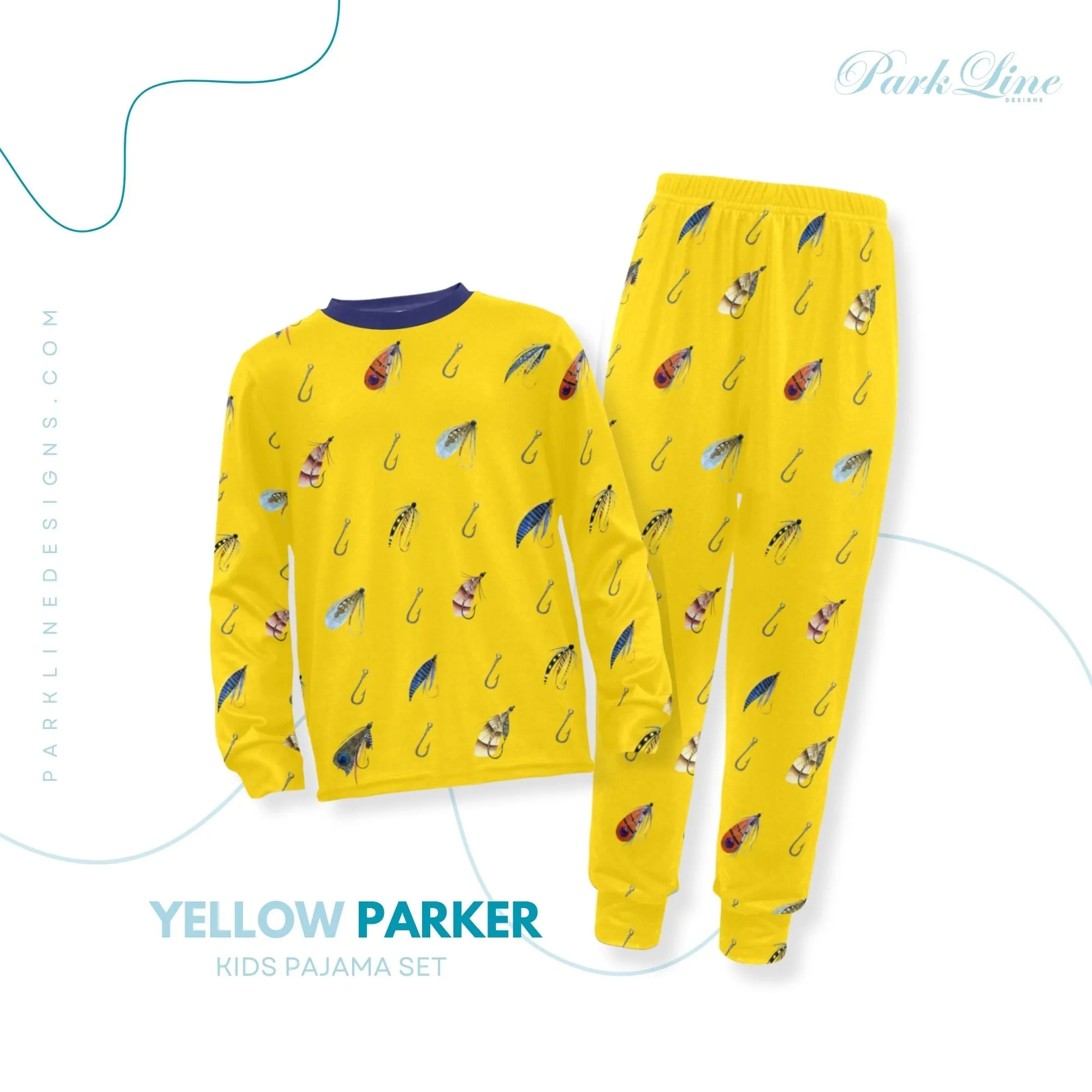 Sea Friends Boys' Pajama Set | Marine-Themed Design | Crew Neck Long Pajama Set | Soft Long Sleeve Sleepwear for Lounging and Relaxing