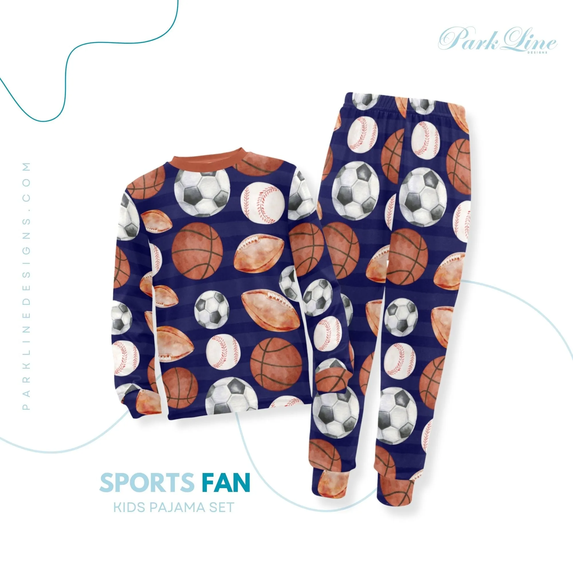 Sea Friends Boys' Pajama Set | Marine-Themed Design | Crew Neck Long Pajama Set | Soft Long Sleeve Sleepwear for Lounging and Relaxing