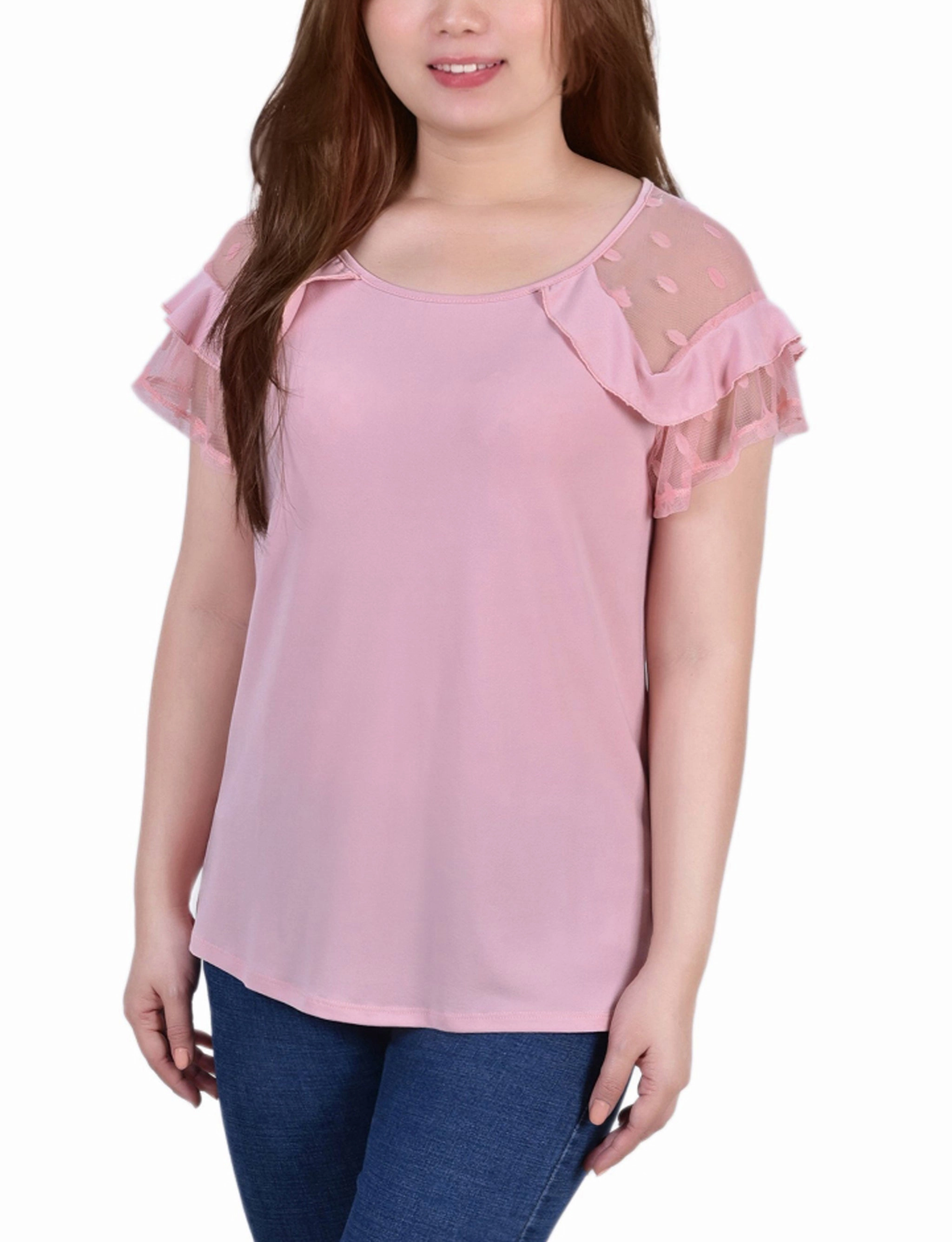 Petite Short Dot Sleeve Top EcoFriendlyBlend ZeroWastePattern