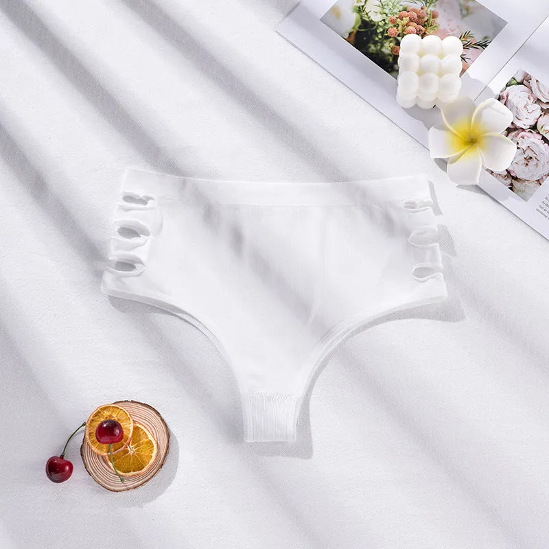 Seamless Sculpt: High-Waist Shaping & Tied Hollow Panty