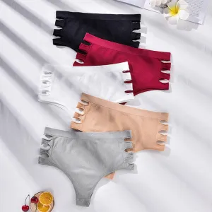 Seamless Sculpt: High-Waist Shaping & Tied Hollow Panty
