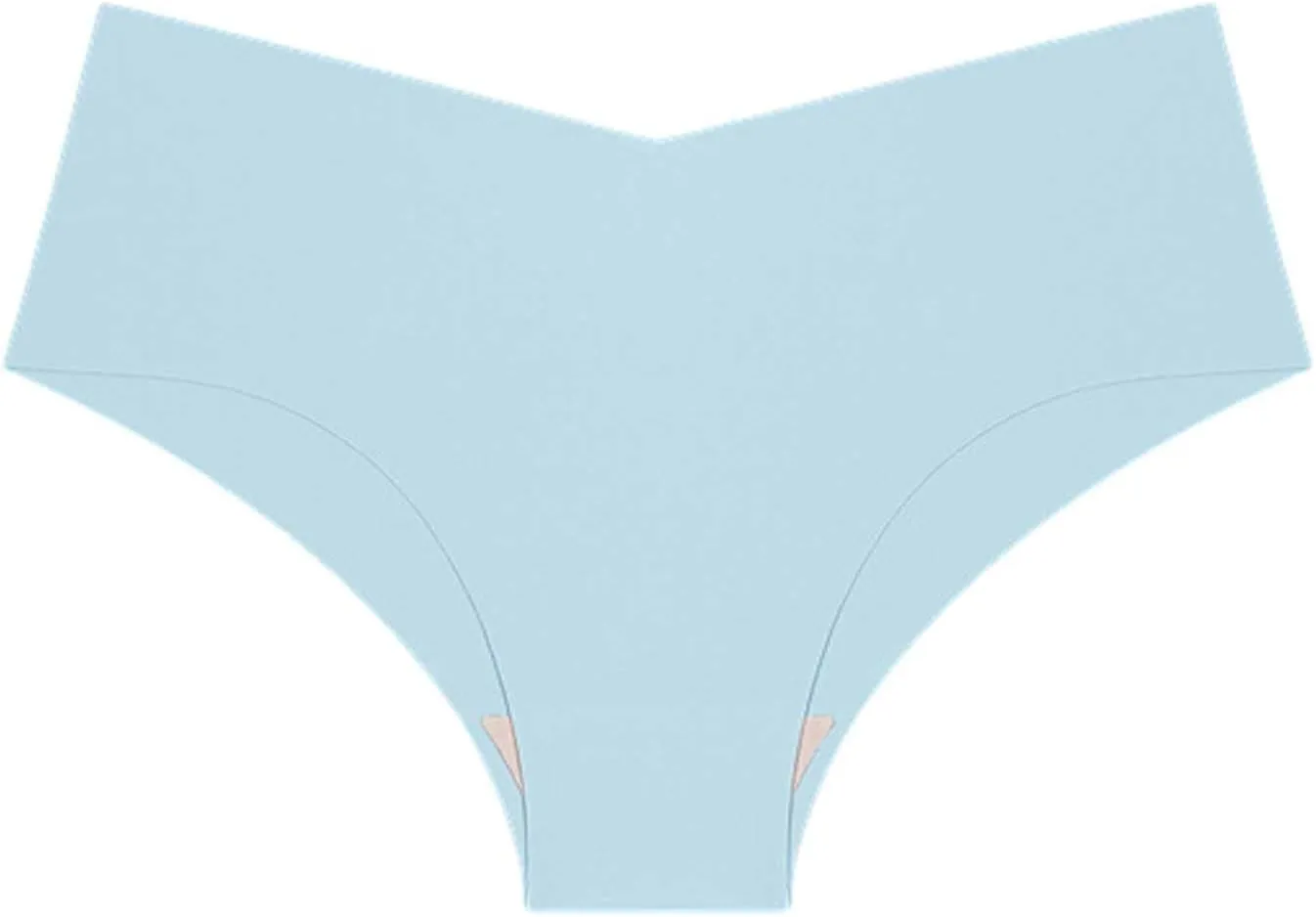 Seamless Underpants for Women V-Shape Underwear Soft Briefs Ladies Stretch No Show Bikini Panties Hipster 3-Pack