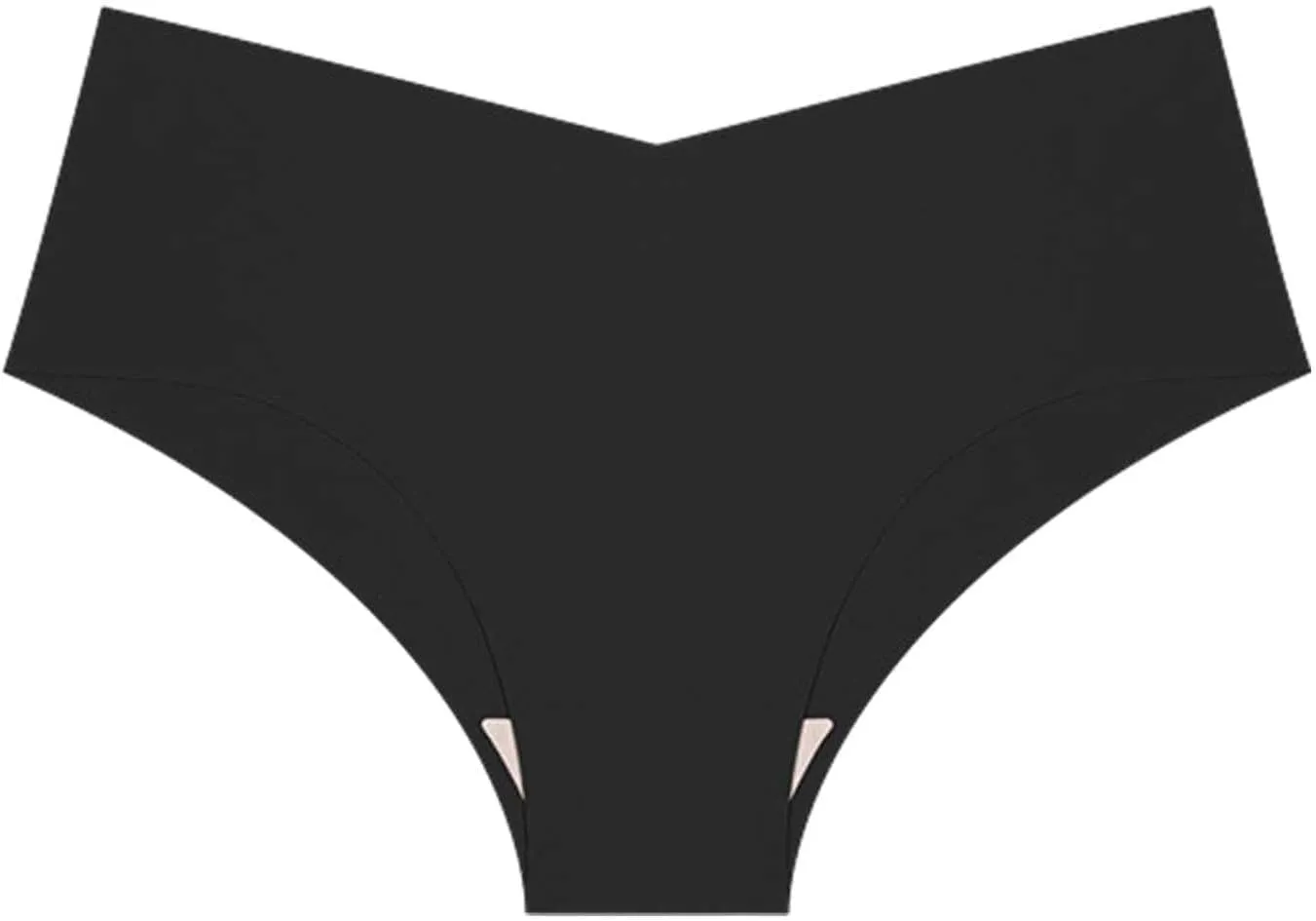 Seamless Underpants for Women V-Shape Underwear Soft Briefs Ladies Stretch No Show Bikini Panties Hipster 3-Pack