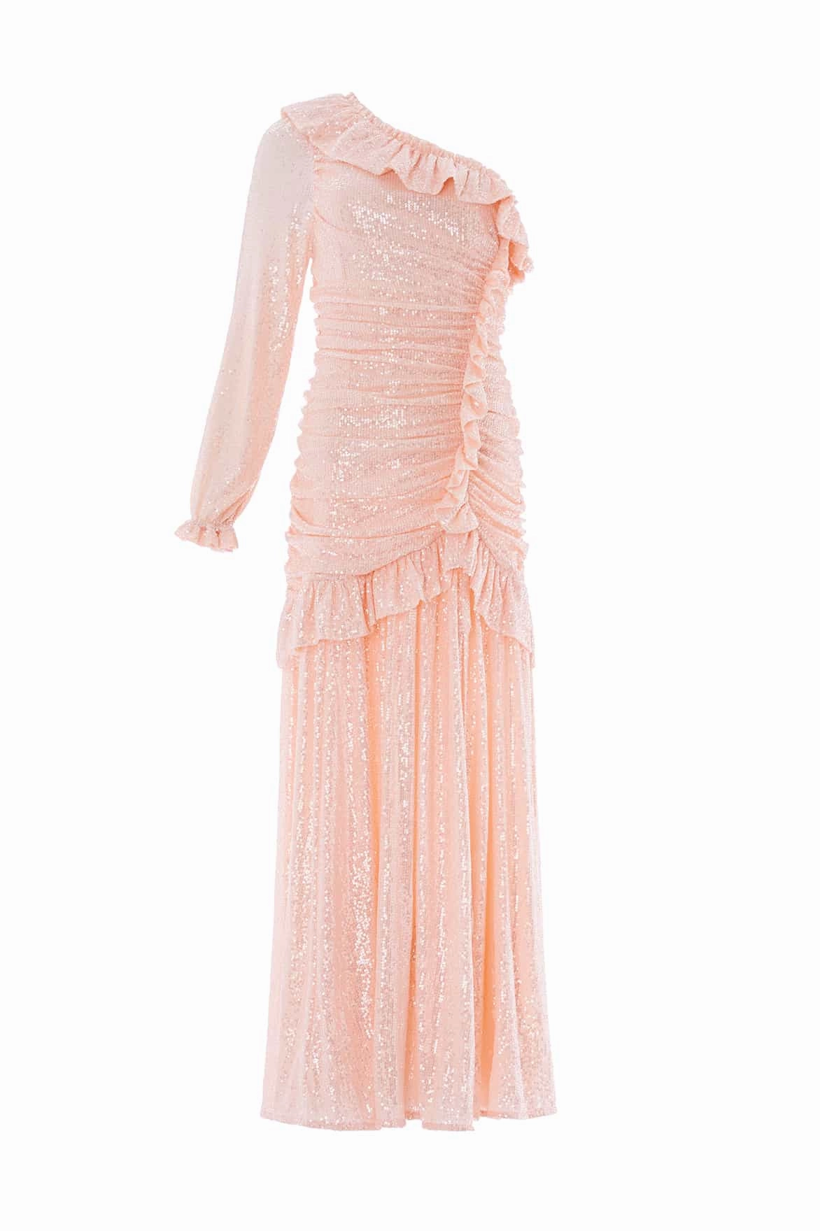 Alessia One-Shoulder Gown Open Design