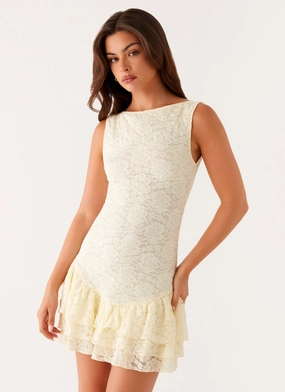 Bold Mood Smart touch Manuka Ruffle Mini Dress - Yellow