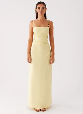 Easy Layering Piece Smart Detail Selah Maxi Dress - Yellow