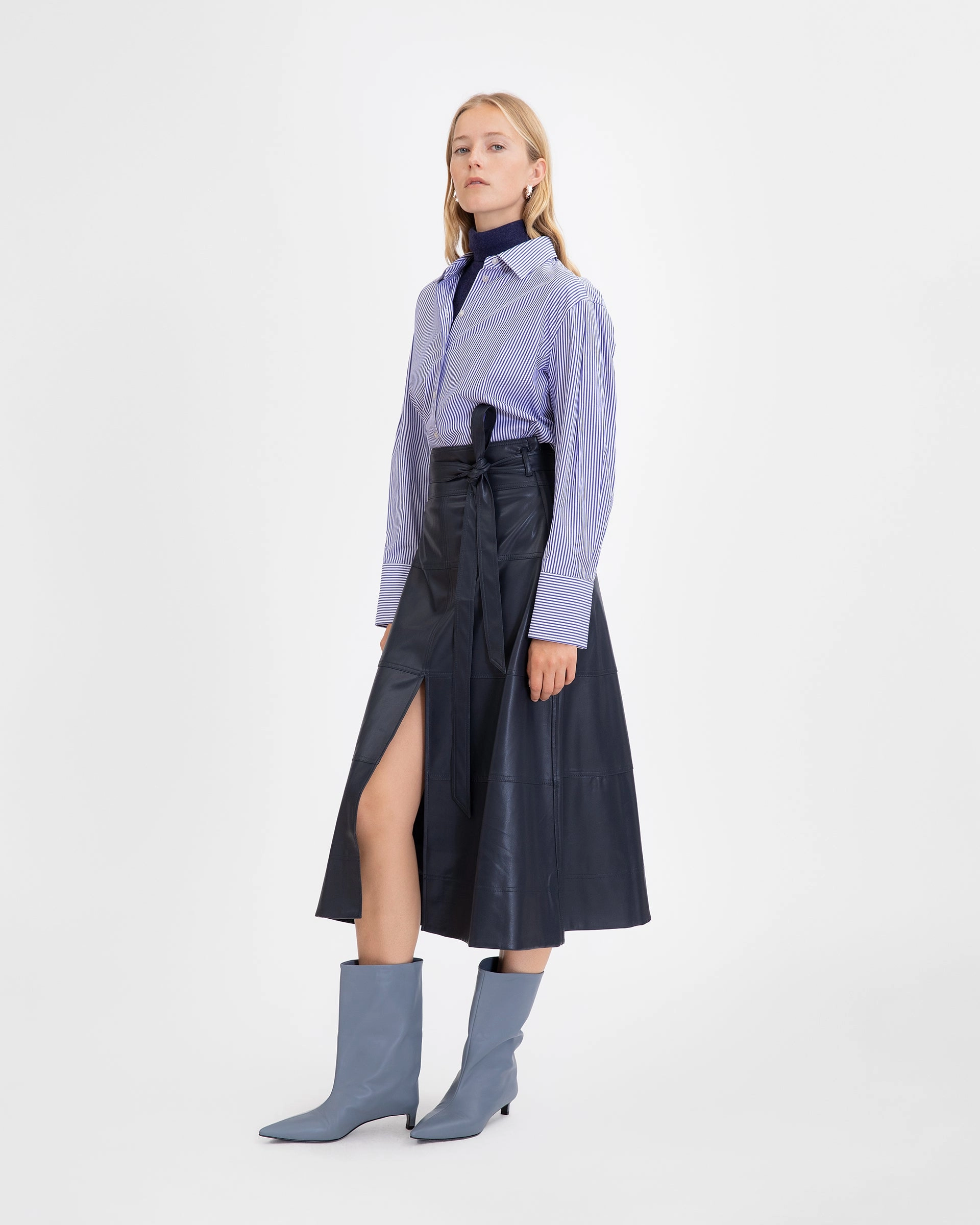 Roomy Fit Smart Layering Vegan Leather Hudson Skirt