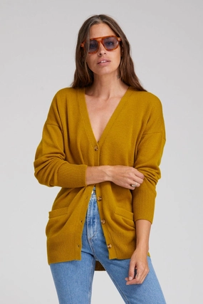 ribbed texture Vinaigrette Cashmere Long Cardigan