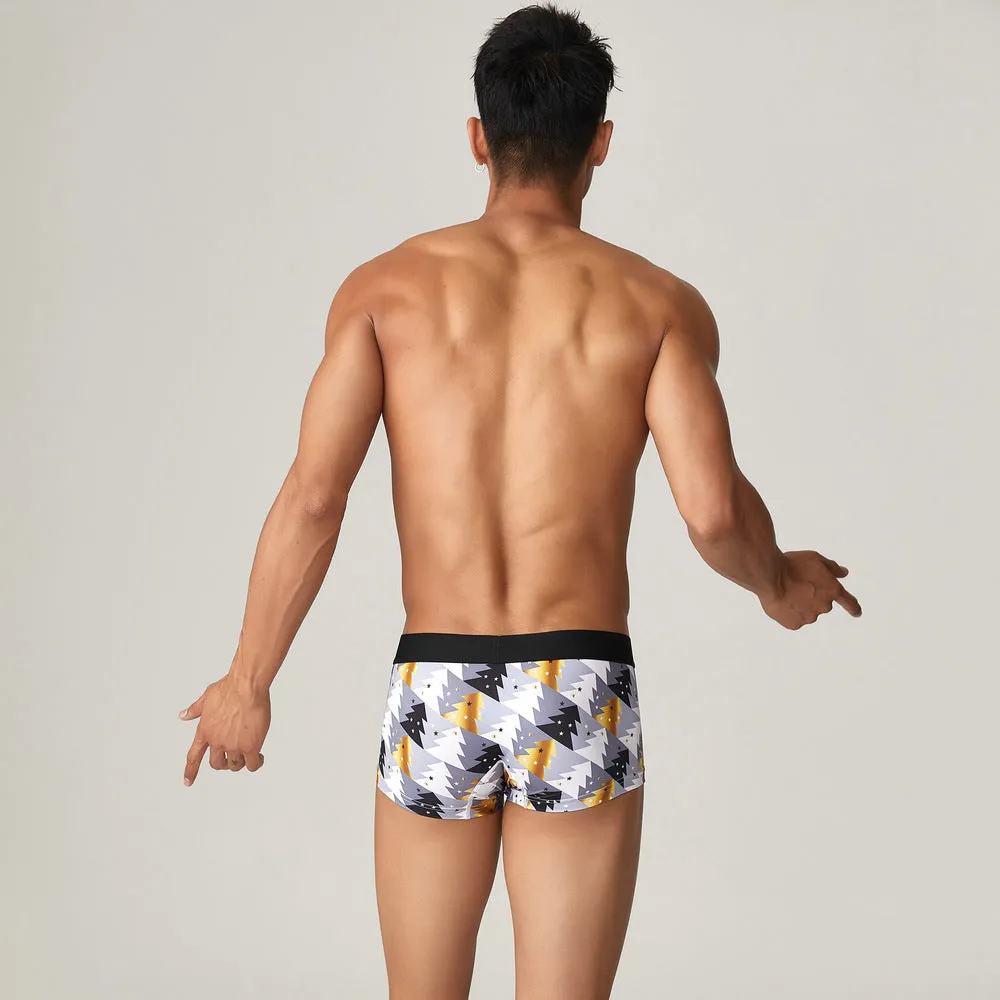 Seobean Christmas Men's Boxer Panties Hibin Print