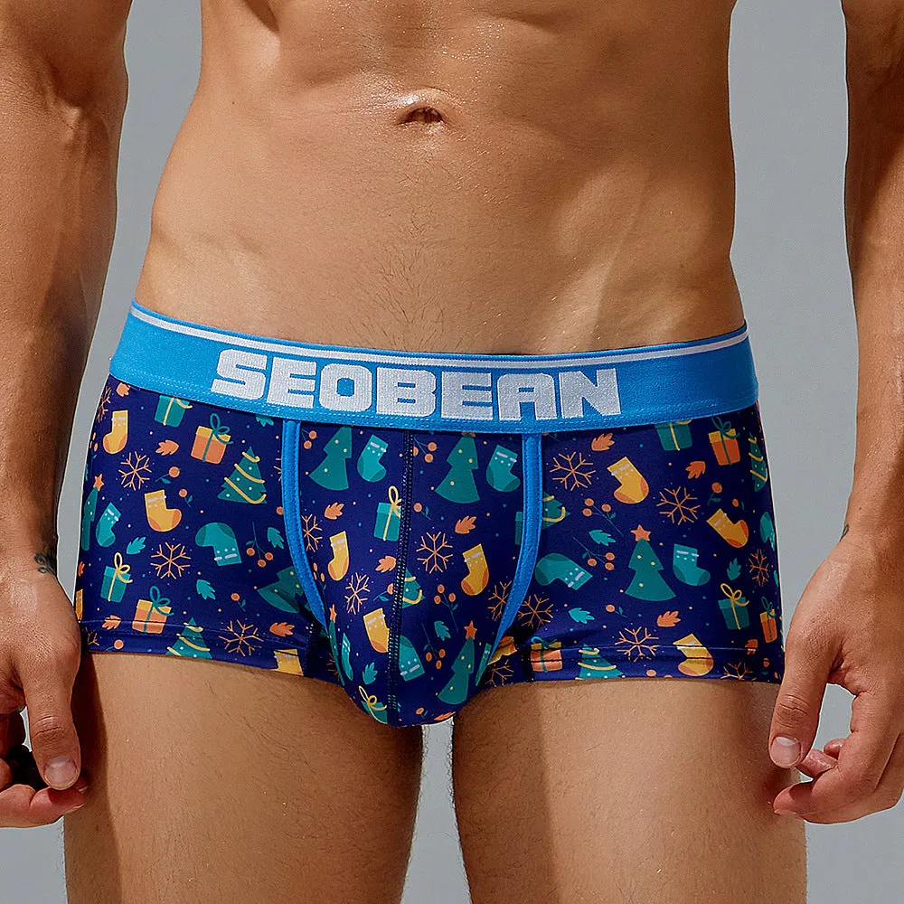 Seobean christmas men's panties hibin boxers briefs print