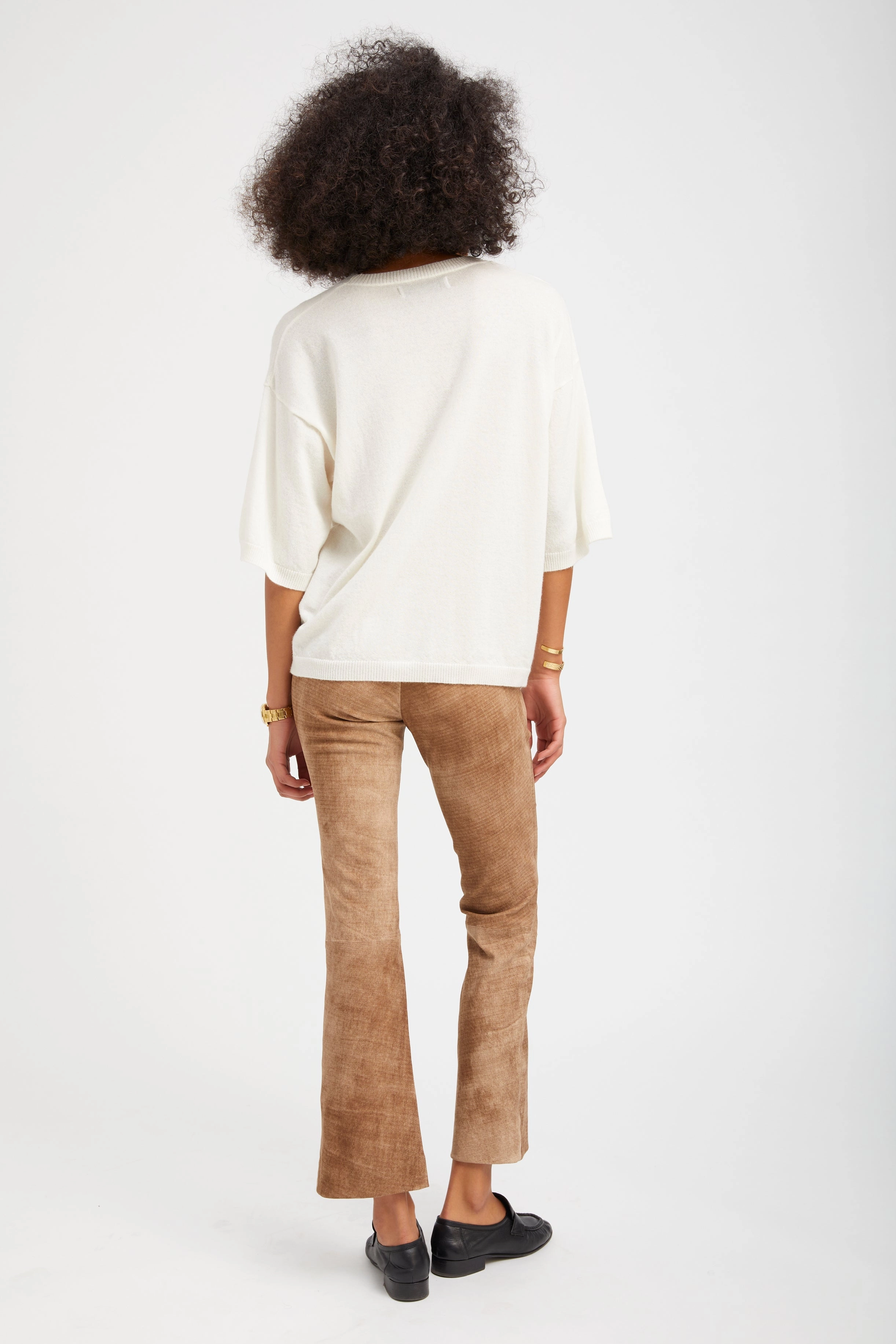 Durable Stitch Work Commute Sepia Suede Ankle Flare