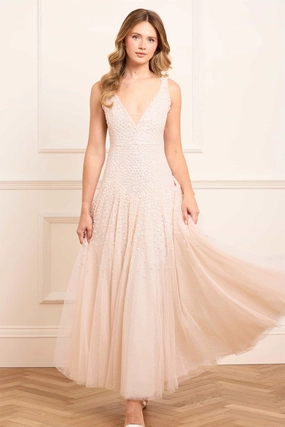 Sequin Cascade Cami Plunge Gown Lounge Outfit Must-have