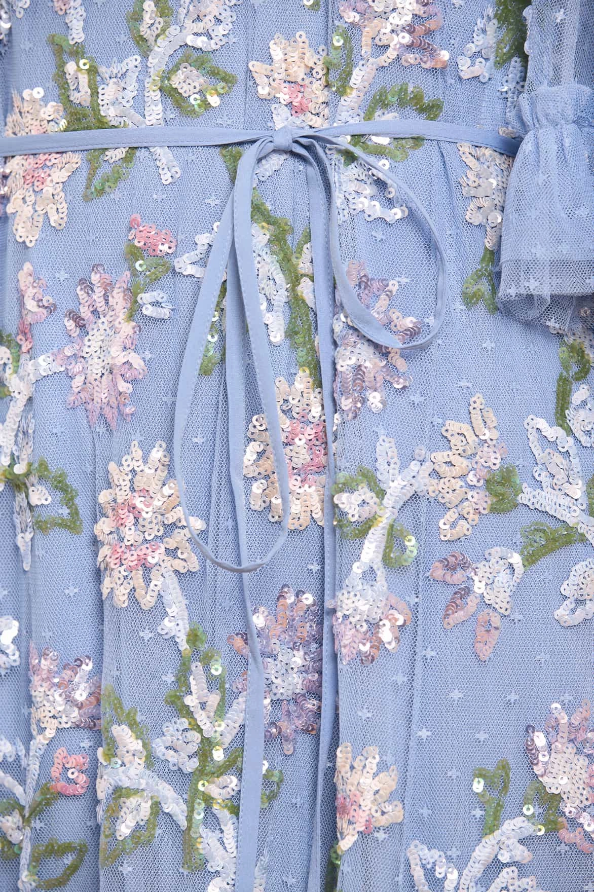 Snap-Closure Sequin Dandelion Gloss Ballerina Dress
