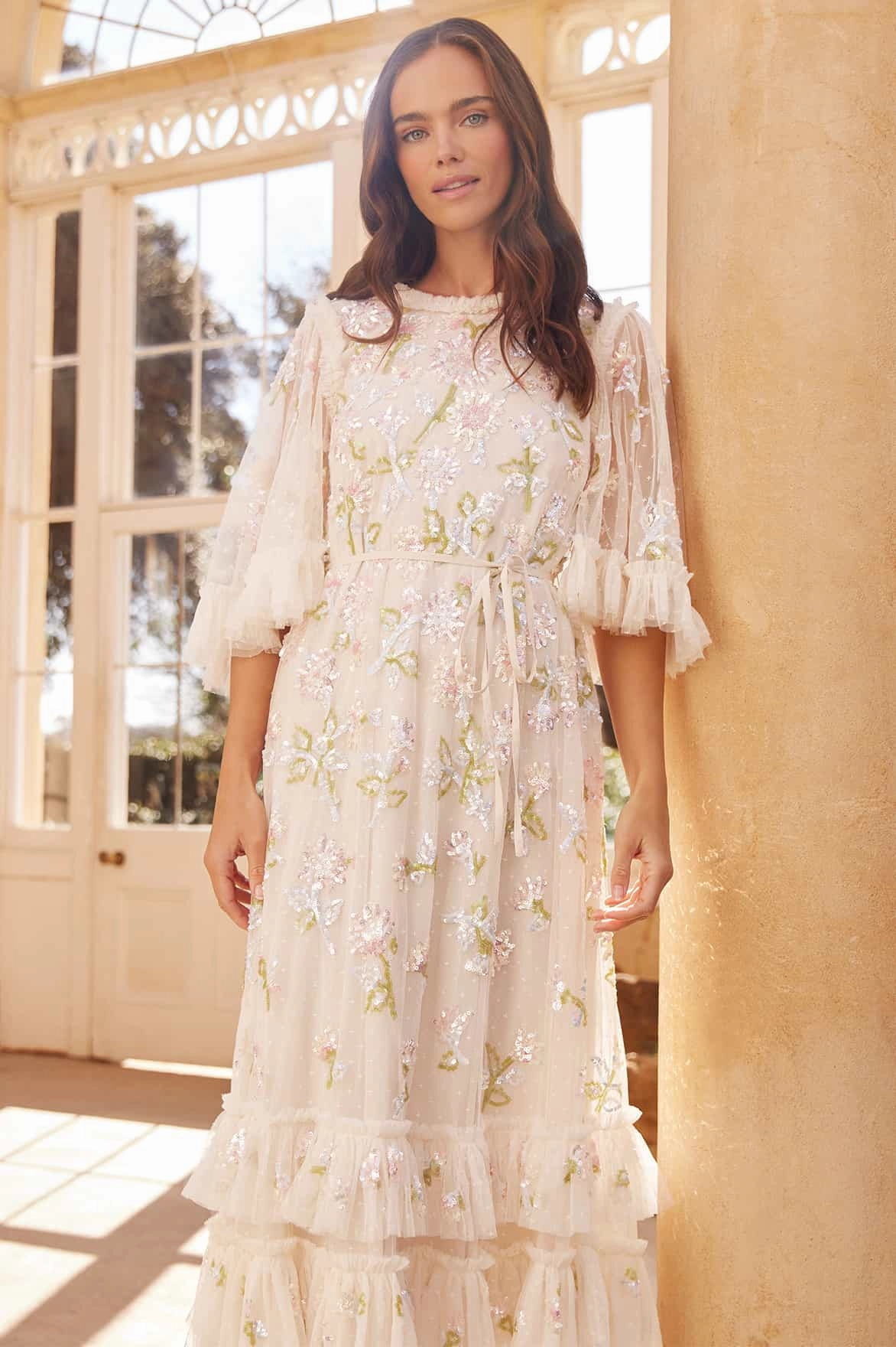 Sequin Dandelion Gloss Ballerina Dress Office Layer