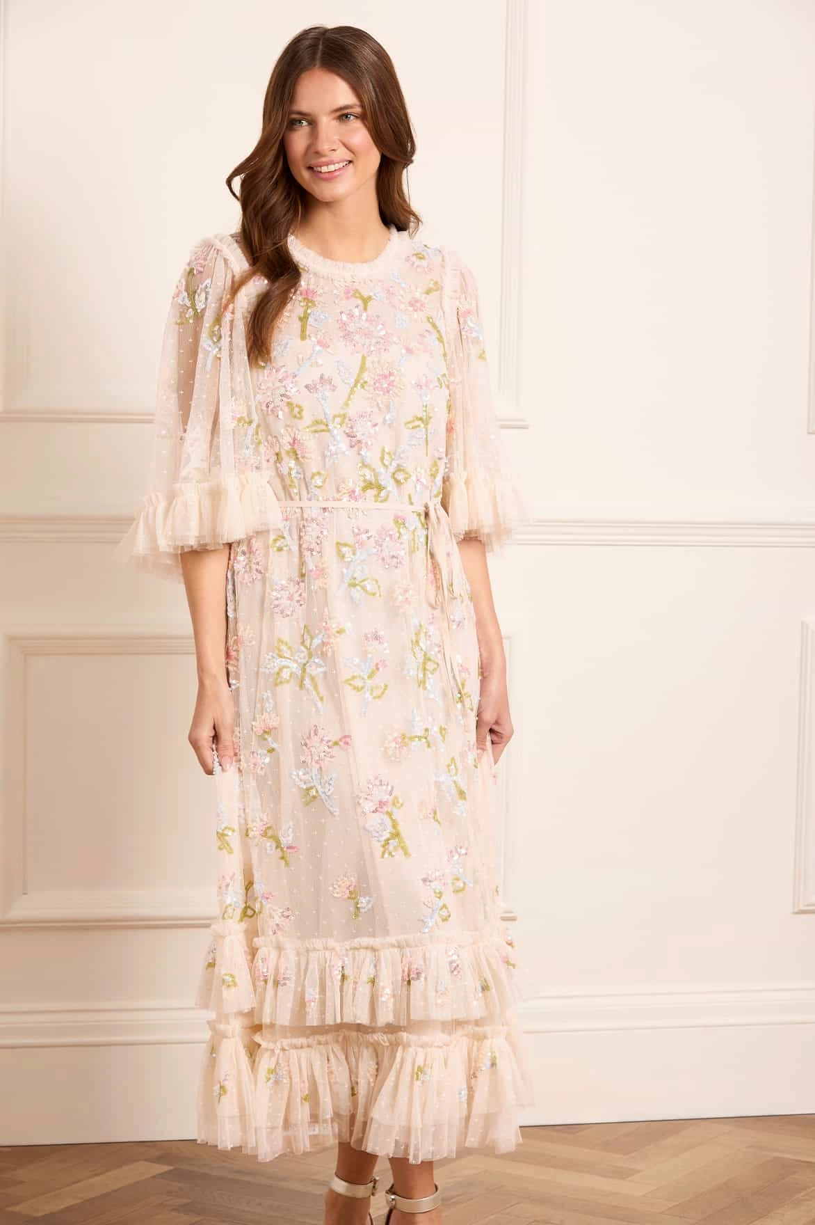 Chic Harmony Sequin Dandelion Gloss Ballerina Dress