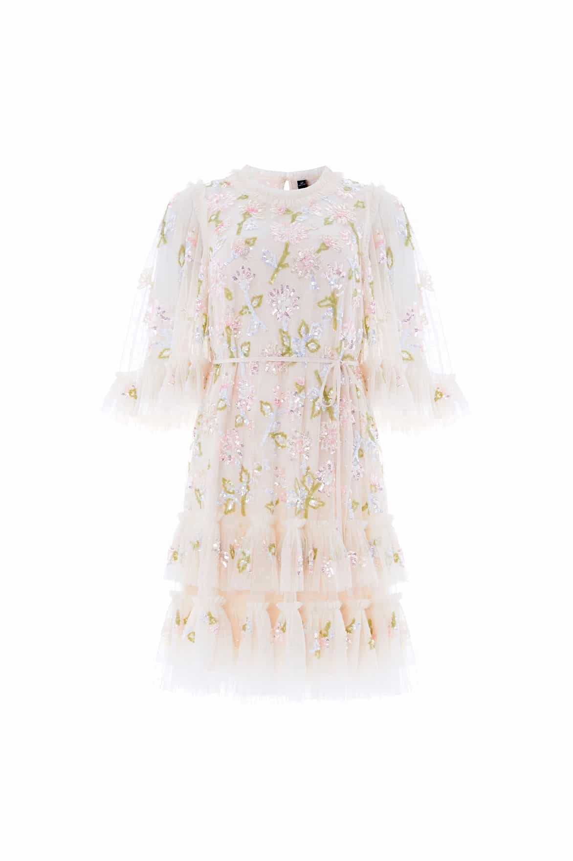Sequin Dandelion Gloss Mini Dress Chic Tailoring Cozy Vibes