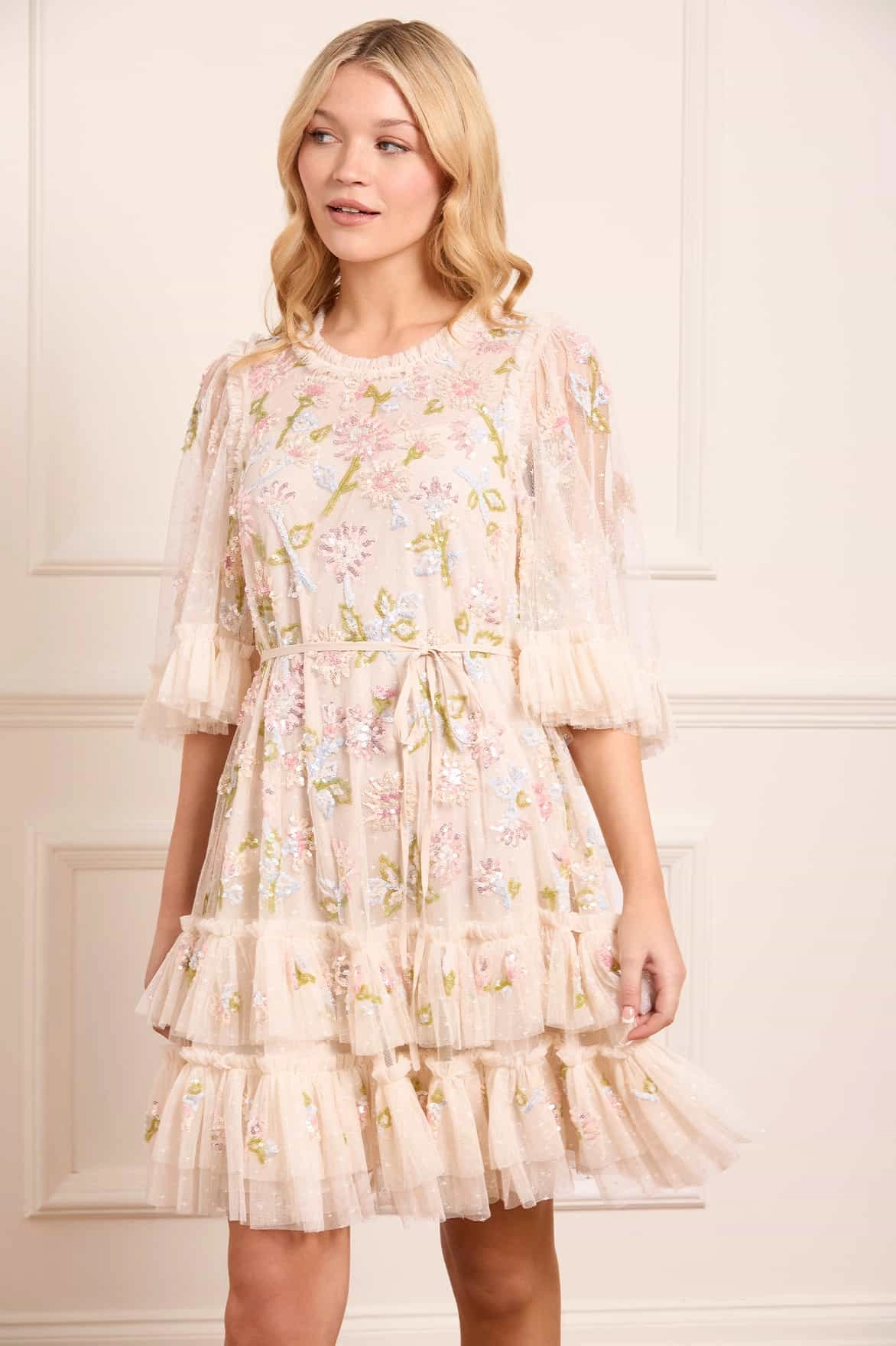 Daily Ready Sequin Dandelion Gloss Mini Dress