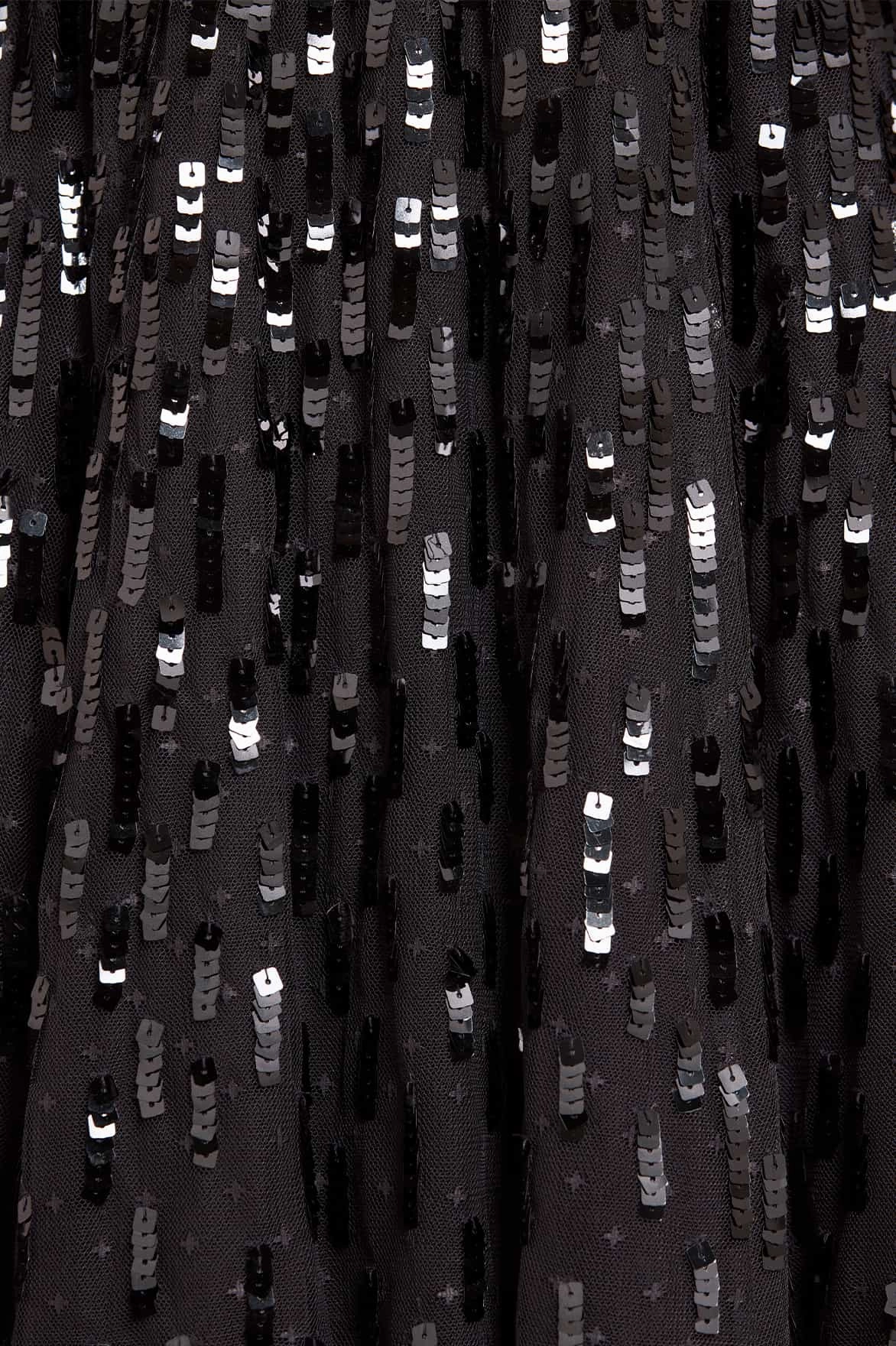 Sequin Dash Long Sleeve Gown Trend Detail