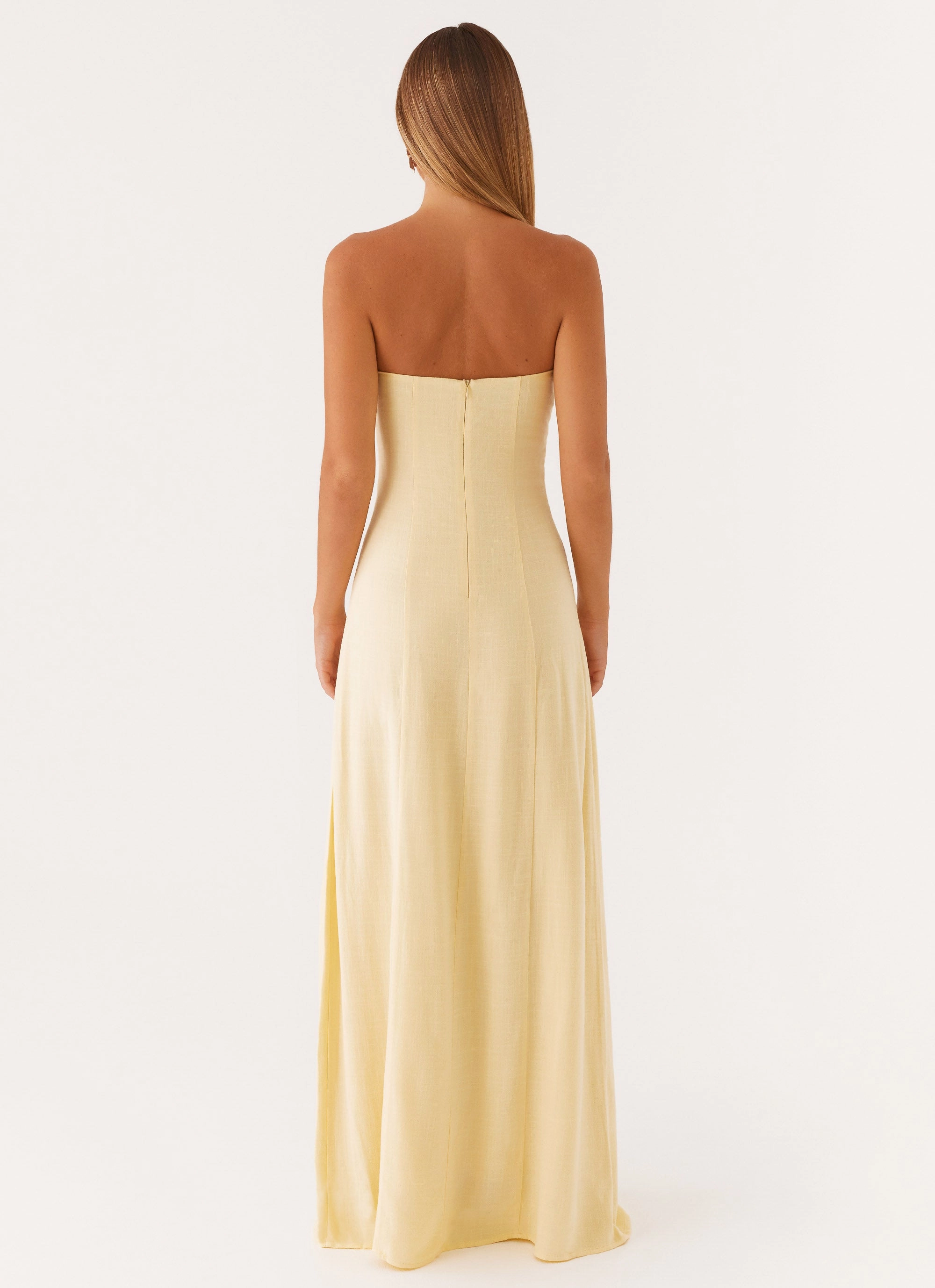 Lightweight Material Tayla Linen Maxi Dress - Yellow