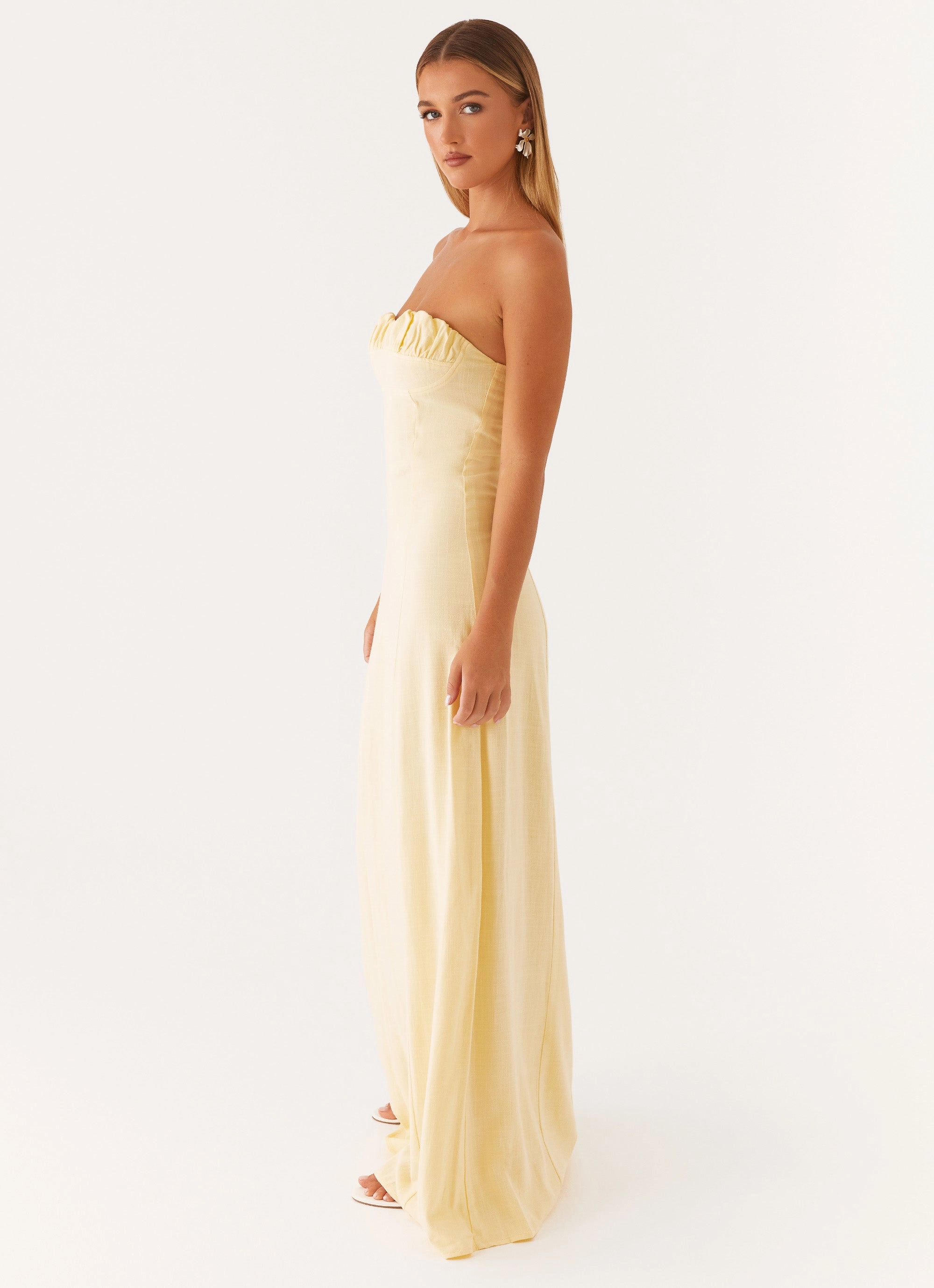Tayla Linen Maxi Dress - Yellow Modern Twist