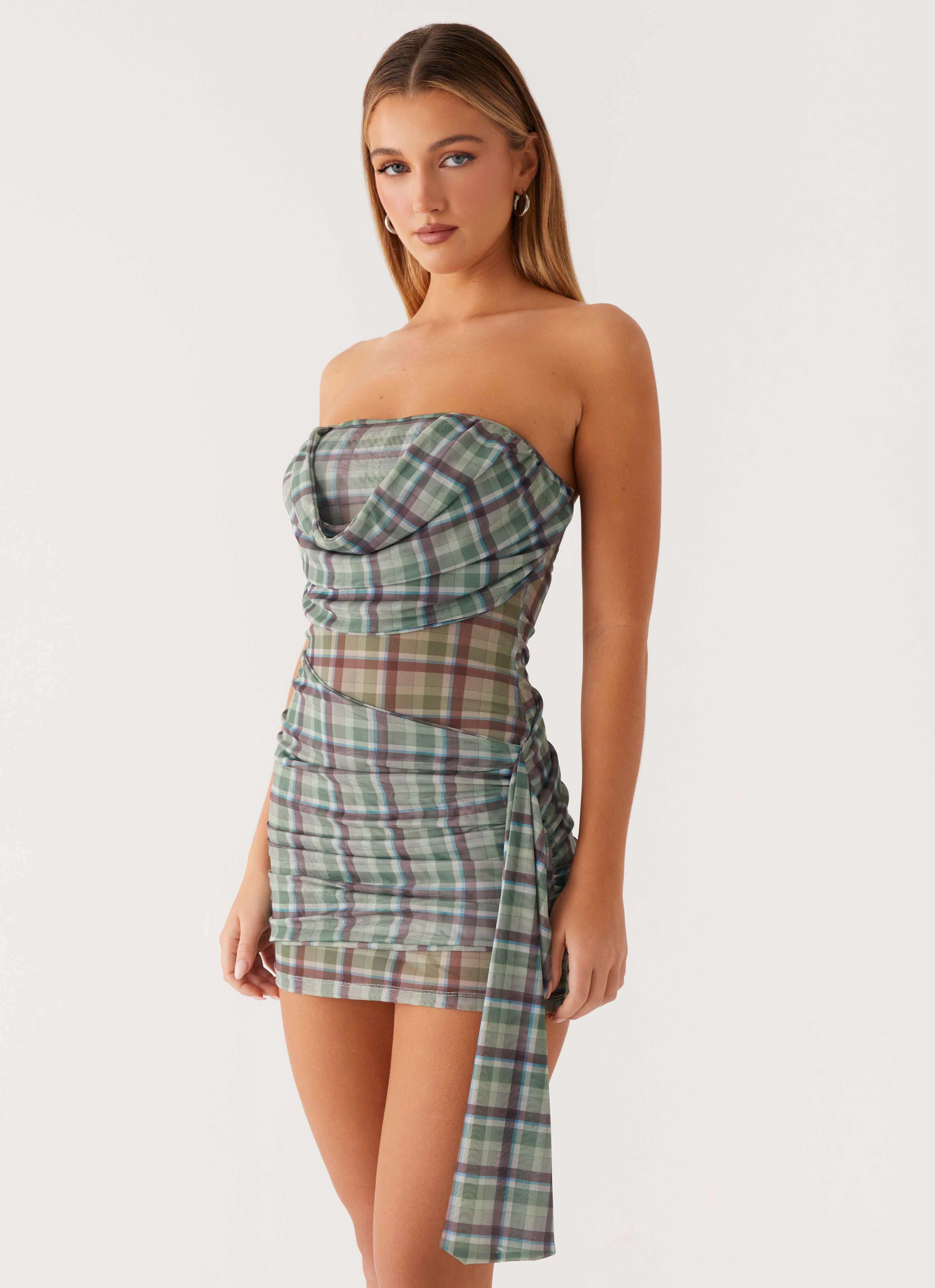 Form Focus Seren Mini Dress - Cedar Check