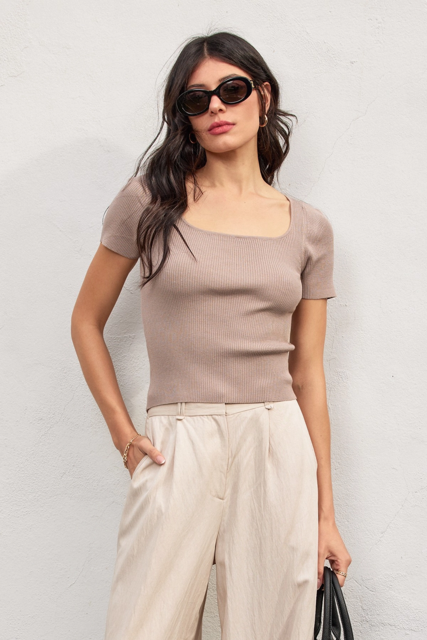 SERENA SQUARE NECK TOP Odor Resistant Material