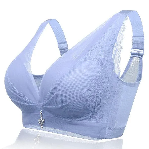 Sexy Deep Plunge Lace Adjustable Wireless Lightly Lined Bras