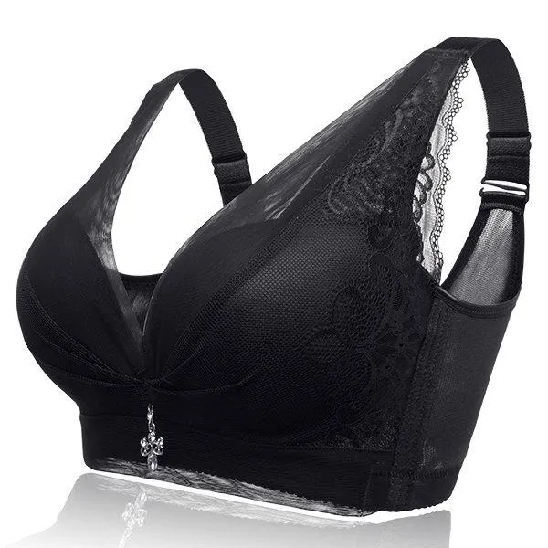 Sexy Deep Plunge Lace Adjustable Wireless Lightly Lined Bras