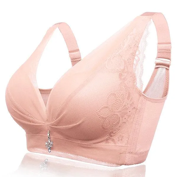 Sexy Deep Plunge Lace Adjustable Wireless Lightly Lined Bras