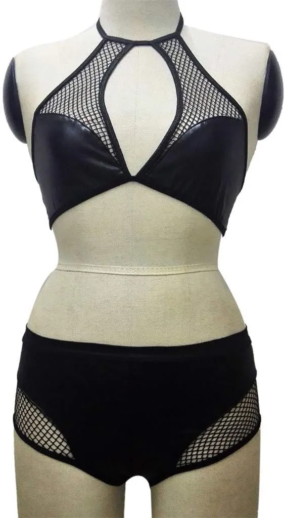 Sexy Lingerie Cutout Teddy Lace Crochet Embroidery Strap Ladies Lingerie Sexy Womens Clothes Panty Bra Set for