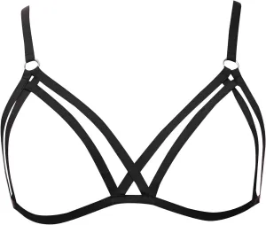 Sexy Lingerie Women Strappy Cage Bra Naughty Play Hollow Out Harness Bras Elastic Cupless Cage Bras See Through Bandage Bra