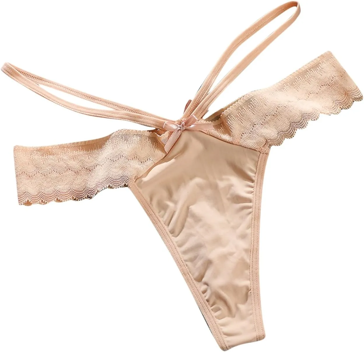 Sexy Panties for Women Two Line Elastic Comfy G-String Thongs Low Waist Briefs Casual Everyday Bikini Underpants