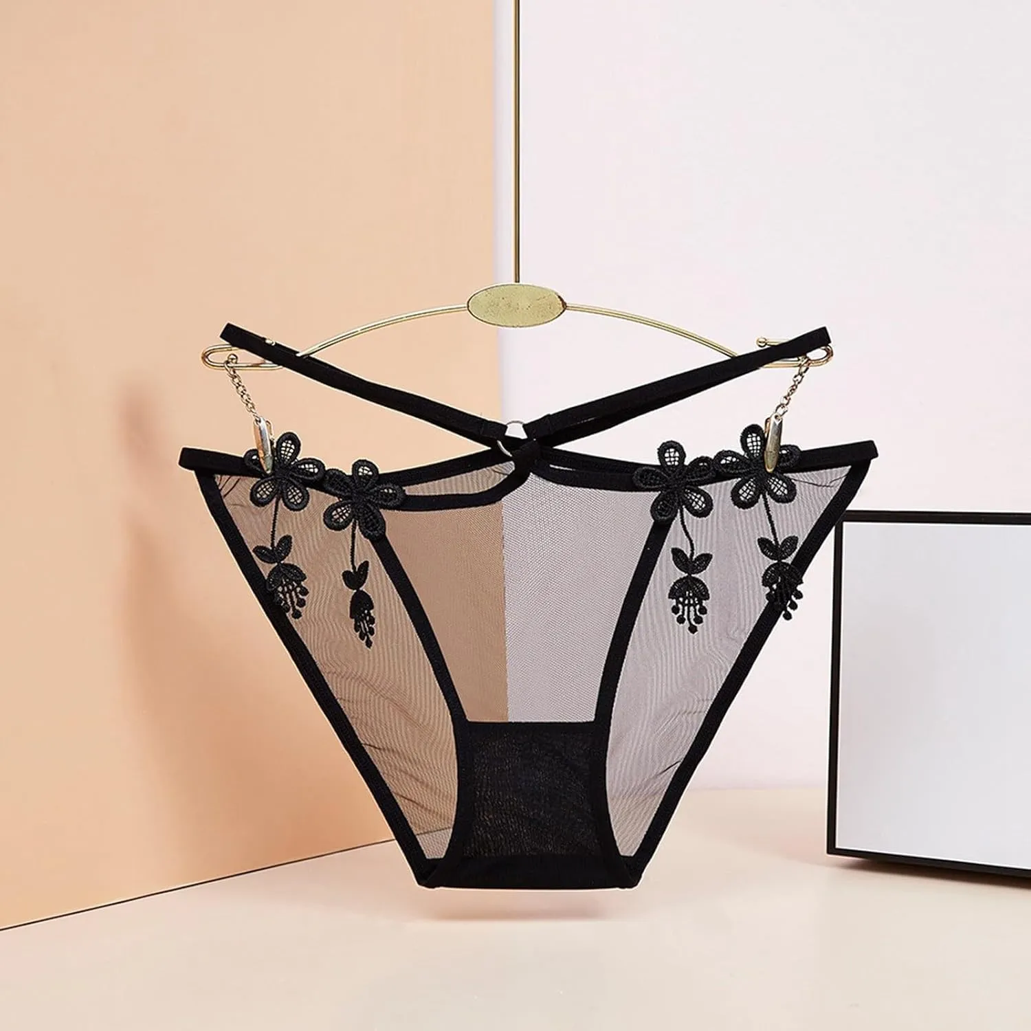 Sexy Panties Low Rise Bikini Underwear Baby-doll Teddy Lingerie Lace G-String Thong for Women T Back Breathable