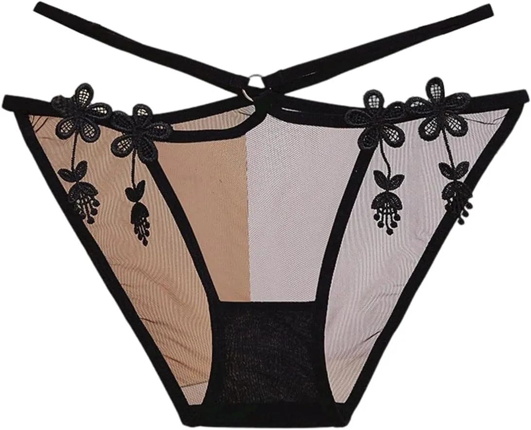 Sexy Panties Low Rise Bikini Underwear Baby-doll Teddy Lingerie Lace G-String Thong for Women T Back Breathable